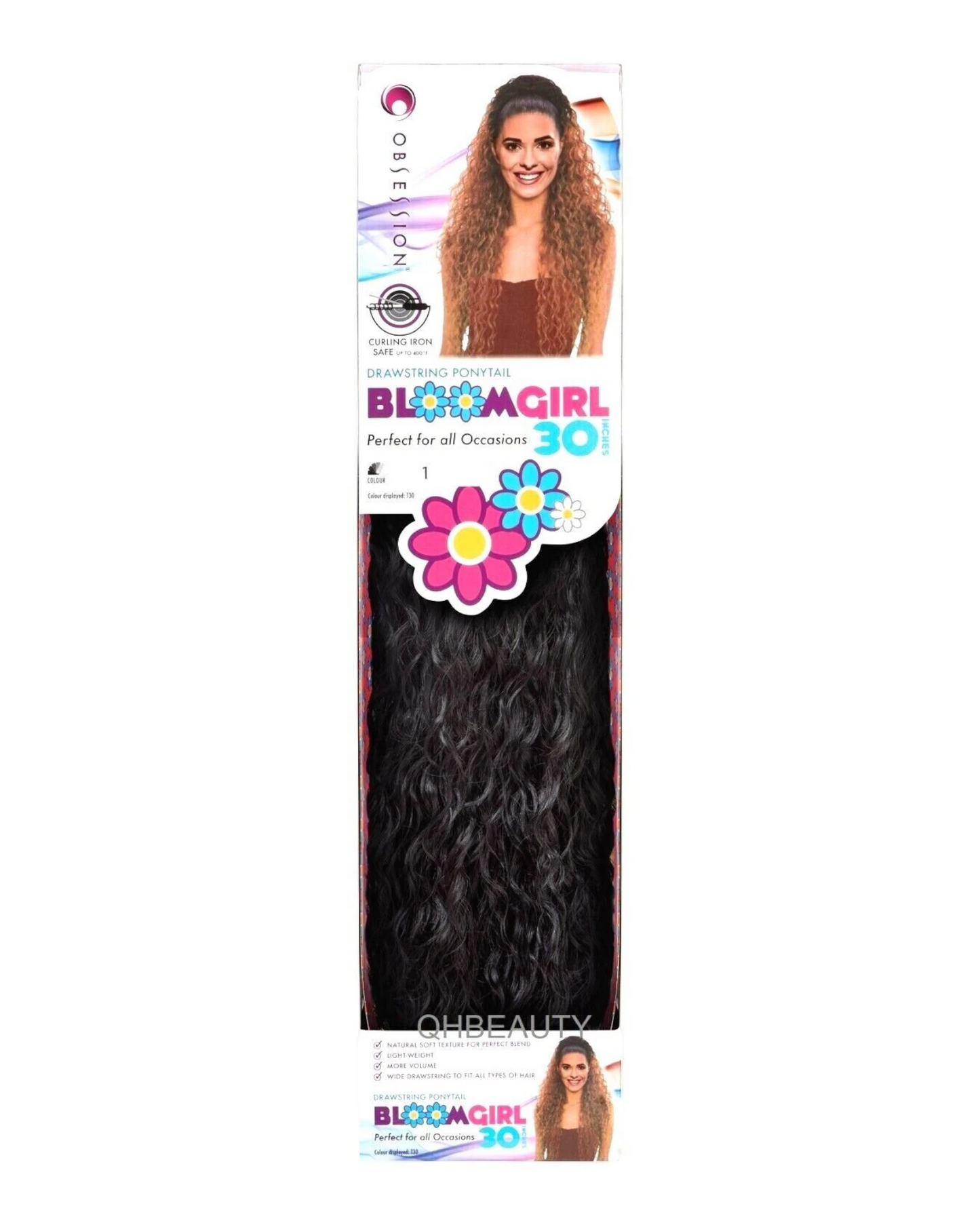 OBSESSION SYNTHETIC DRAWSTRING CURLY LONG HAIR PONYTAIL - BLOOM GIRL 20''  30''