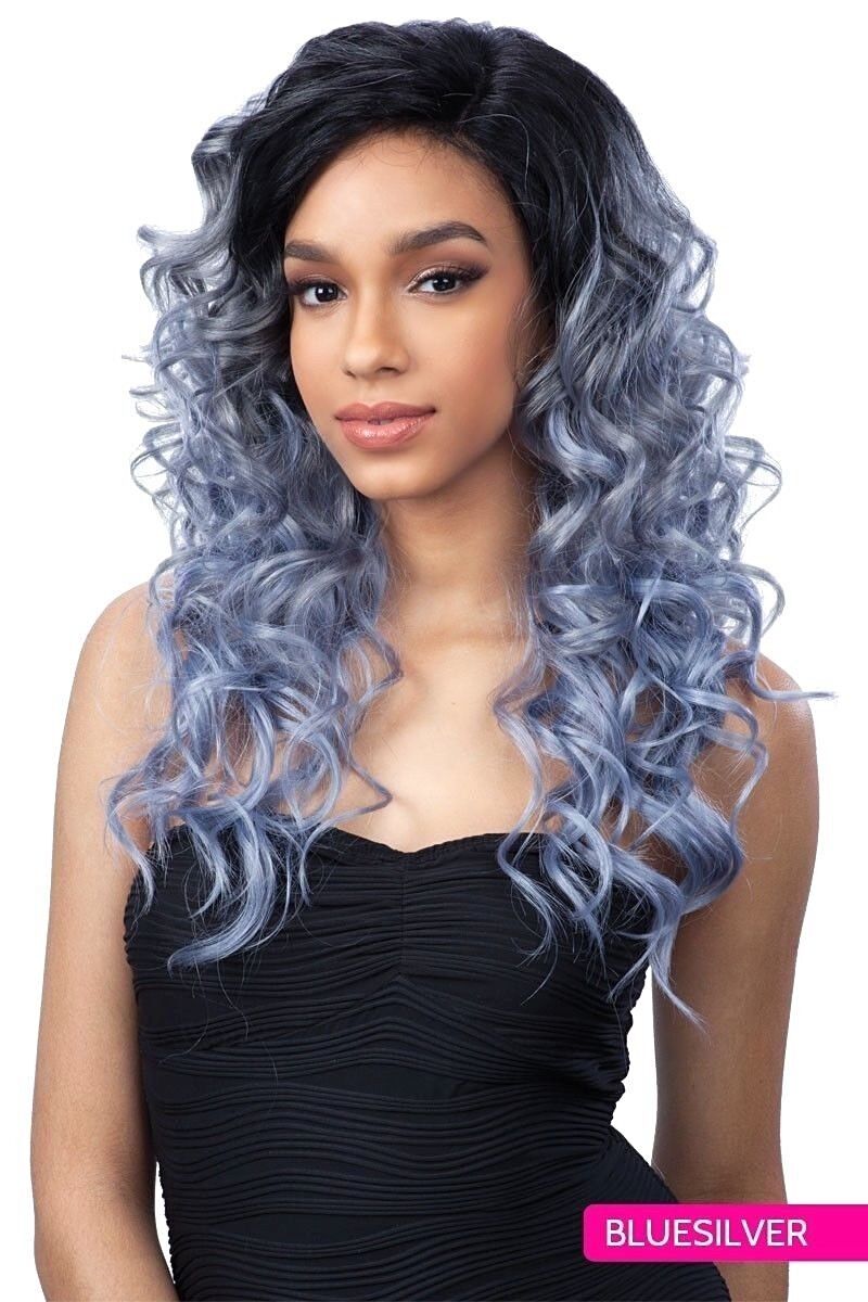 Freetress Equal Synthetic Premium Delux Lace Front Long Curly Hair Wig - TOBY