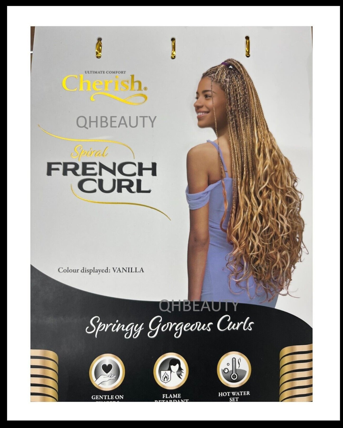 CHERISH SYNTHETIC HAIR EXTENSION BRAID - 3 x SPIRAL FRENCH CURL 22 & 28 INCHES