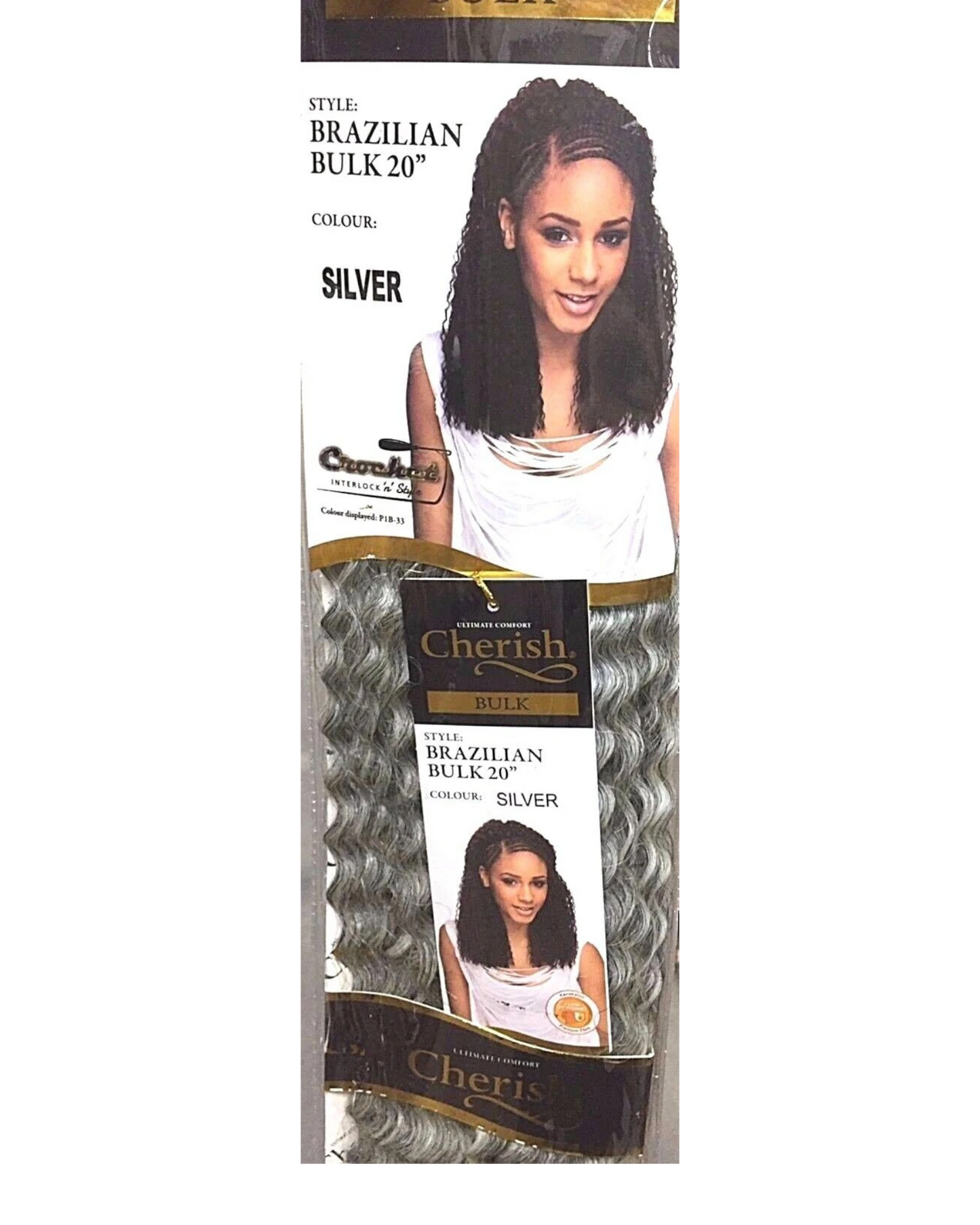 Cherish Synthetic Crochet Braid Curly Hair Extension Style - Brazilian Bulk 20"