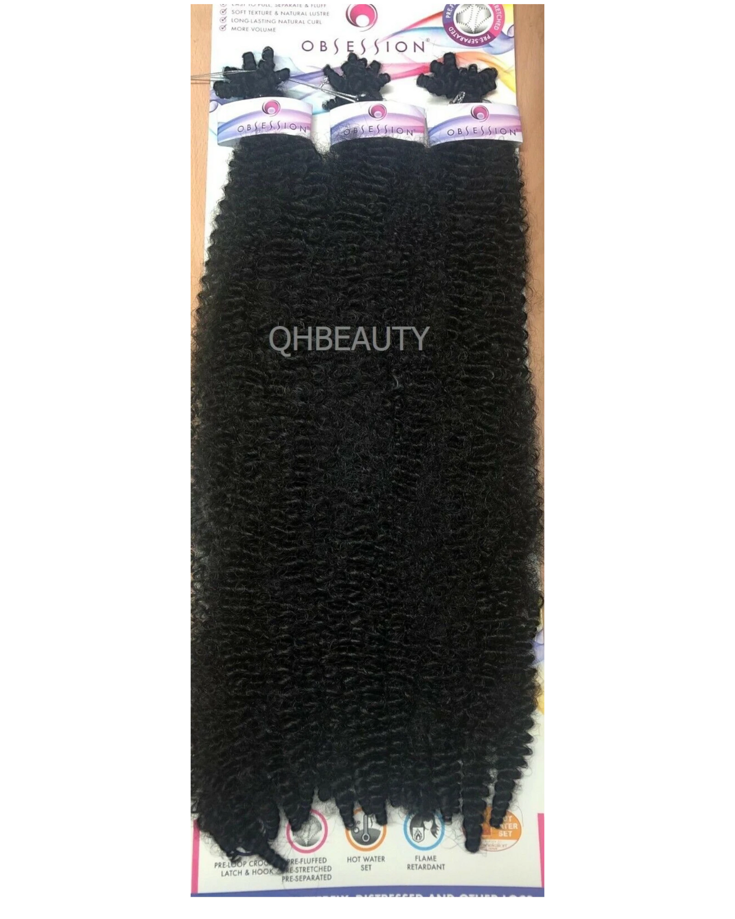 OBSESSION SYNTHETIC CROCHET BRAID 3X PRE-FLUFFED - POPPIN TWIST 28 INCHES