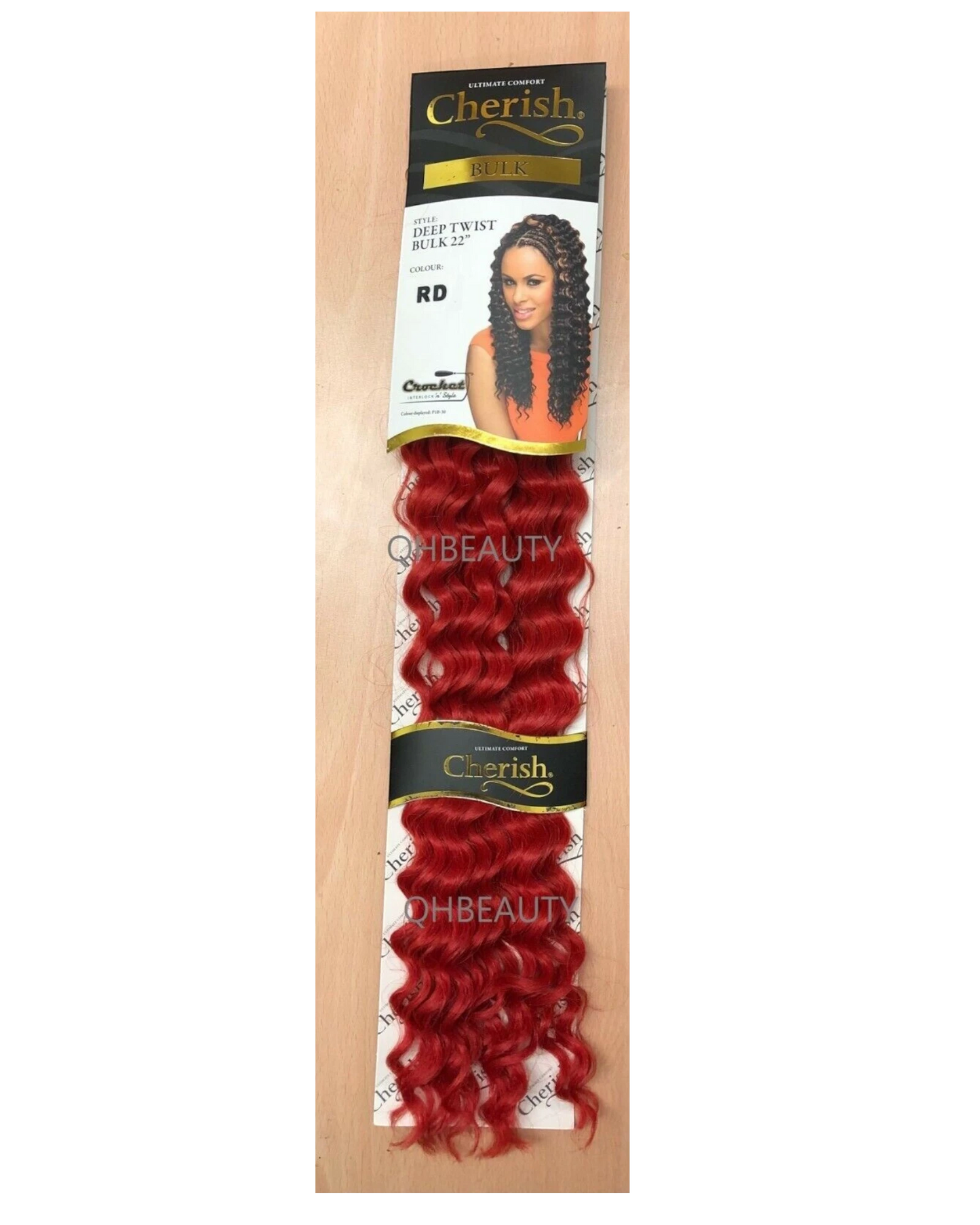 CHERISH SYNTHETIC BULK CROCHET CURLY HAIR EXTENSION BRAIDS - DEEP TWIST 22 INCH