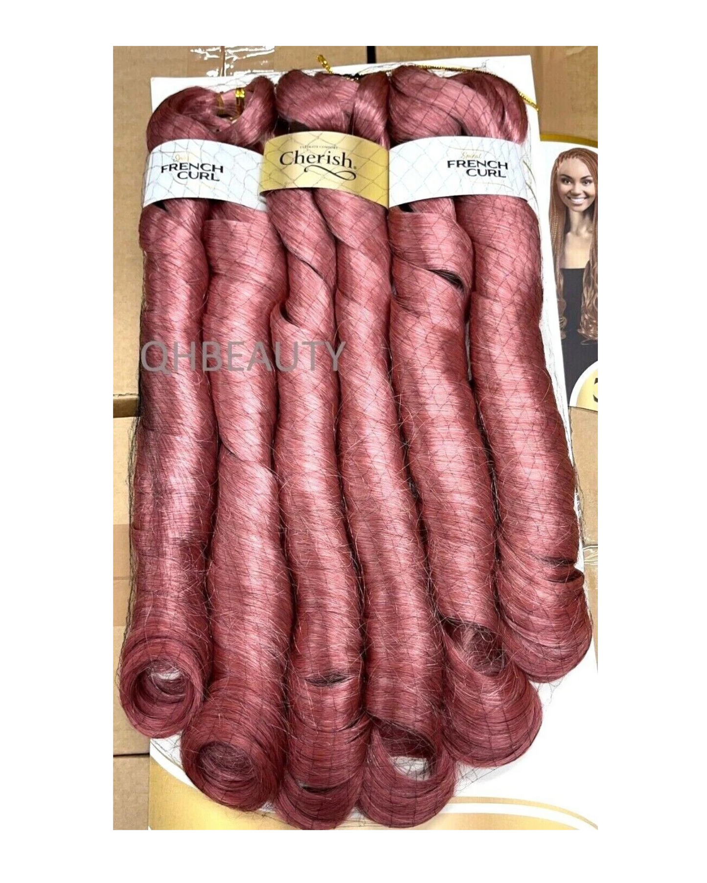 CHERISH SYNTHETIC HAIR EXTENSION BRAID - 3 x SPIRAL FRENCH CURL 22 & 28 INCHES