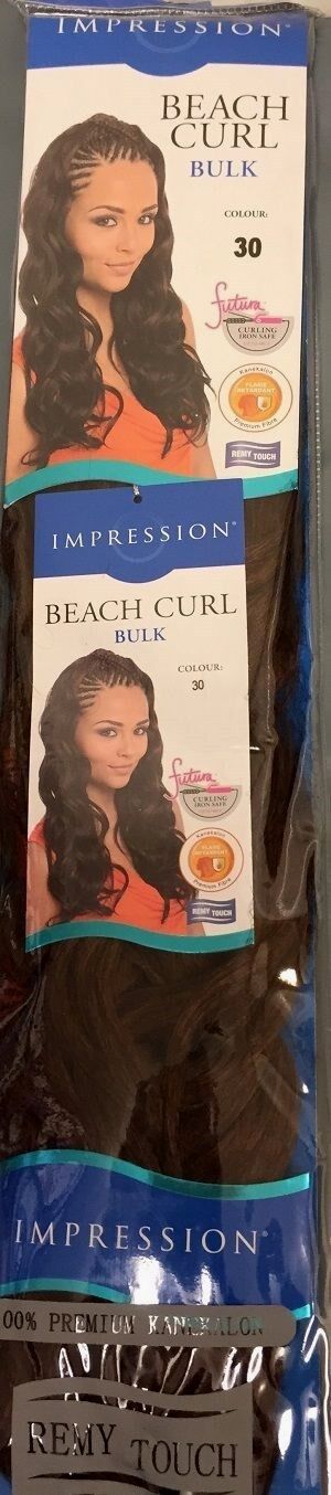 IMPRESSION SYNTHETIC HAIR EXTENSION CURLY CROCHET BRAID - BEACH CURL 22