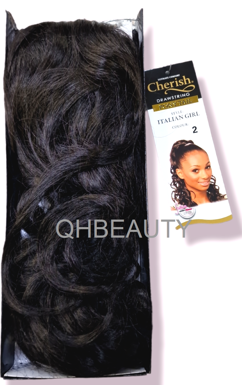 Cherish Synthetic Drawstring Long Curly Ponytail Hair Extension - ITALIAN GIRL