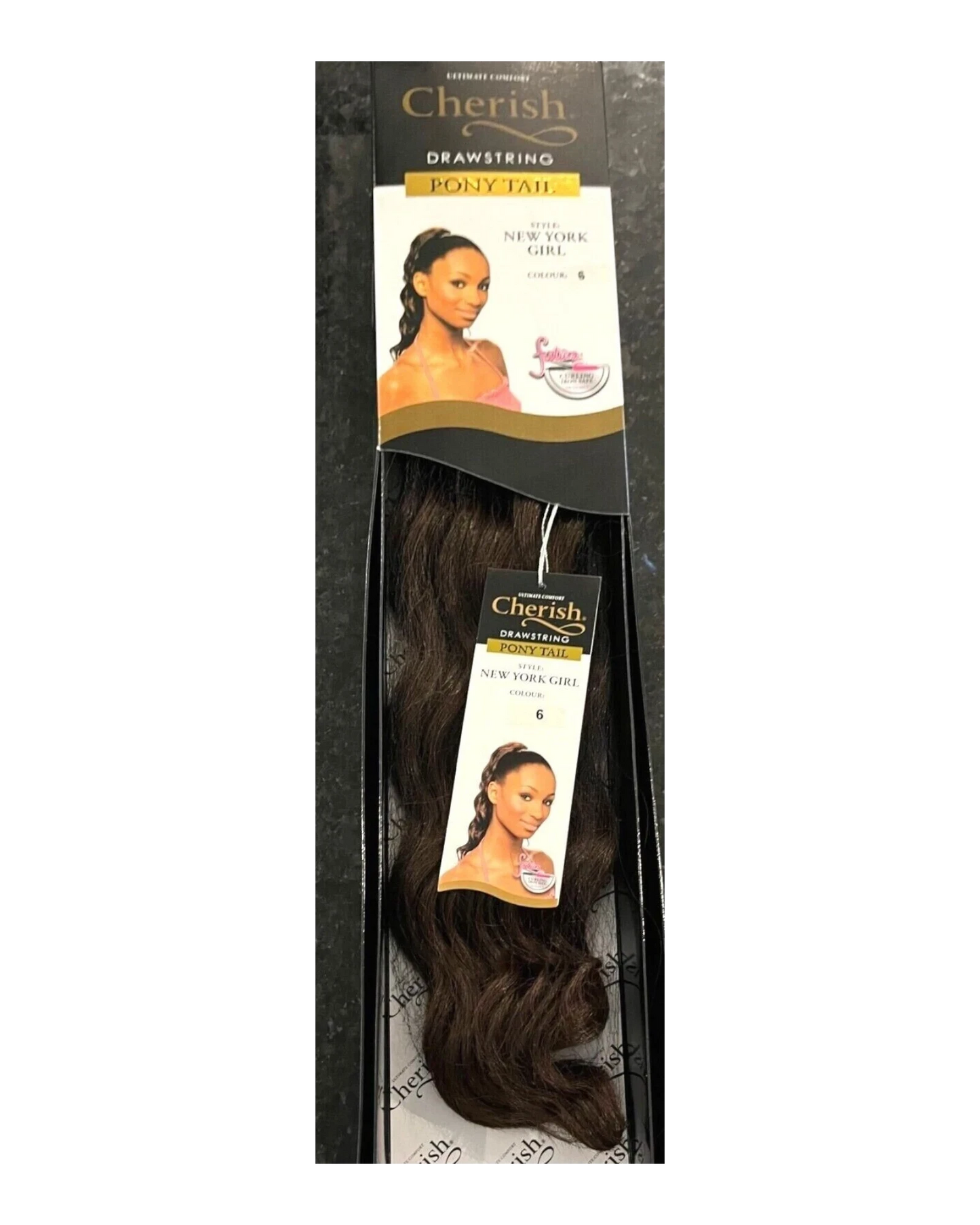 Cherish Synthetic Drawstring Long Curly Hair Extension Ponytail - New York Girl