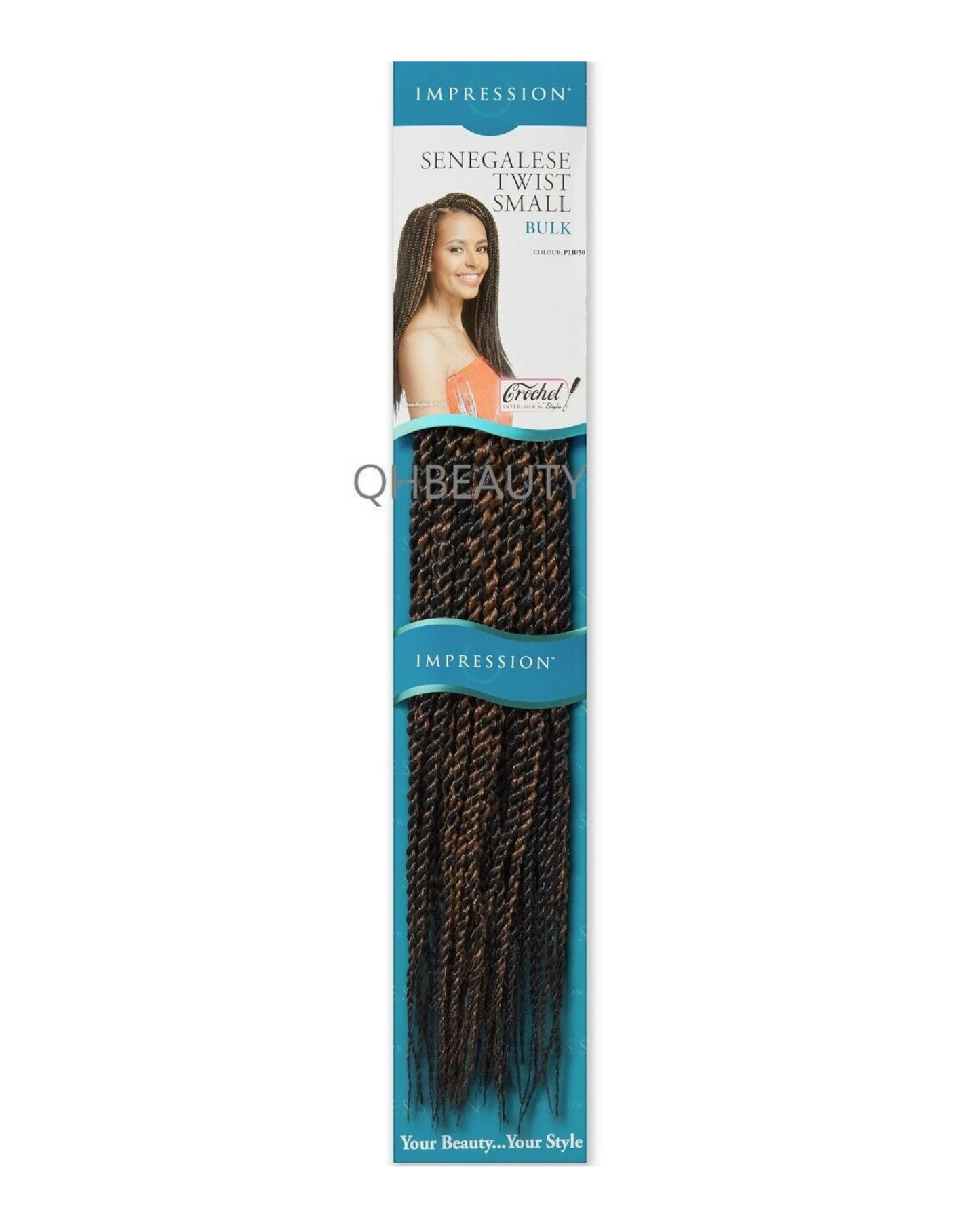 IMPRESSION SYNTHETIC HAIR EXTENSION BRAIDS - SENEGALESE TWIST SMALL BULK