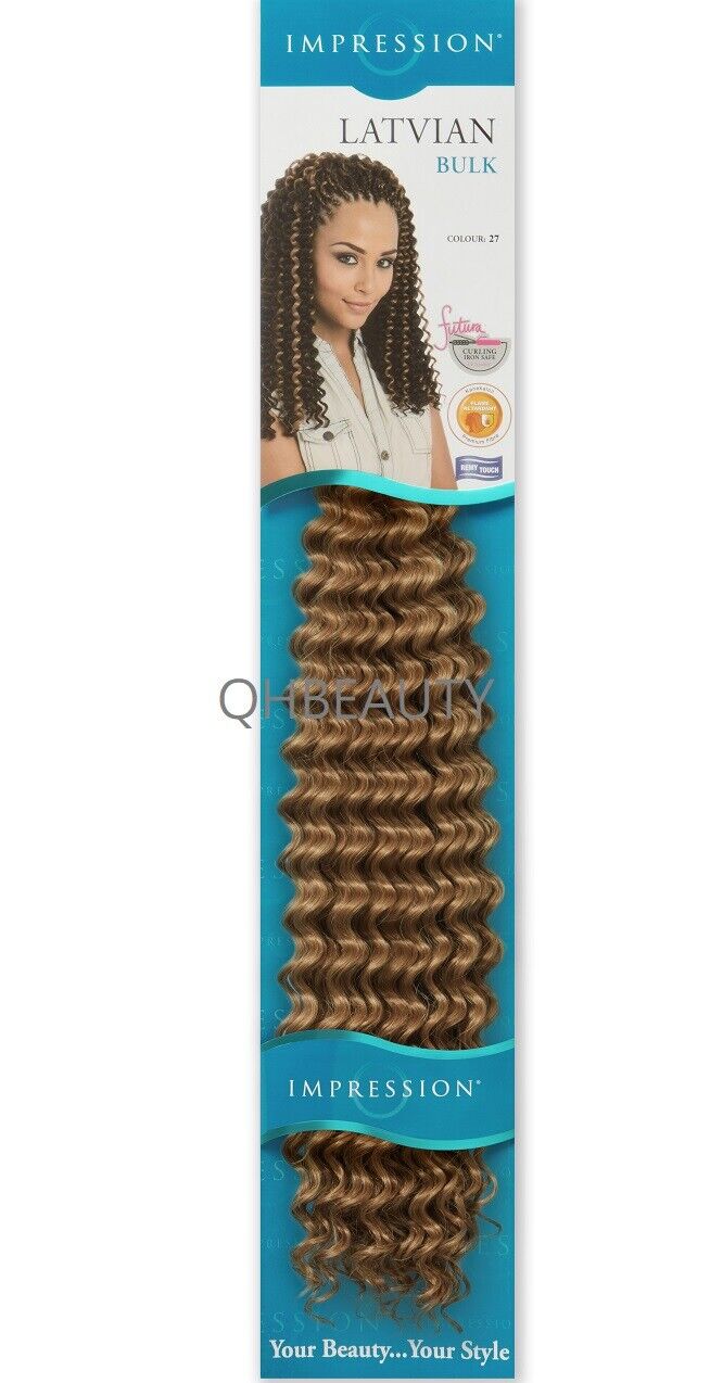 IMPRESSION SYNTHETIC LONG CURLY HAIR EXTENSION CROCHET BRAID - LATVIAN 20"