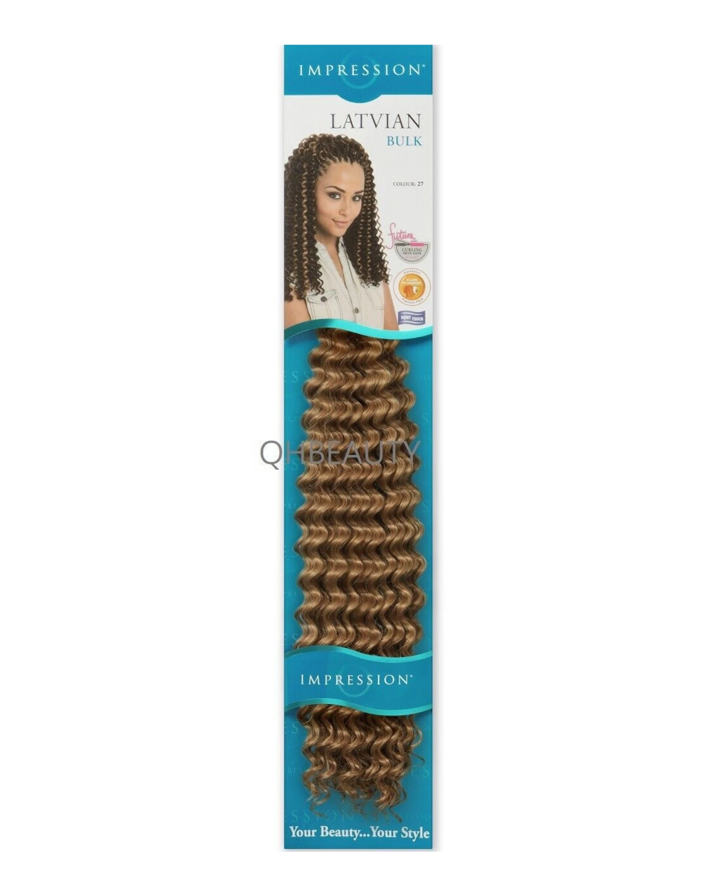 IMPRESSION SYNTHETIC LONG CURLY HAIR EXTENSION CROCHET BRAID - LATVIAN 20"