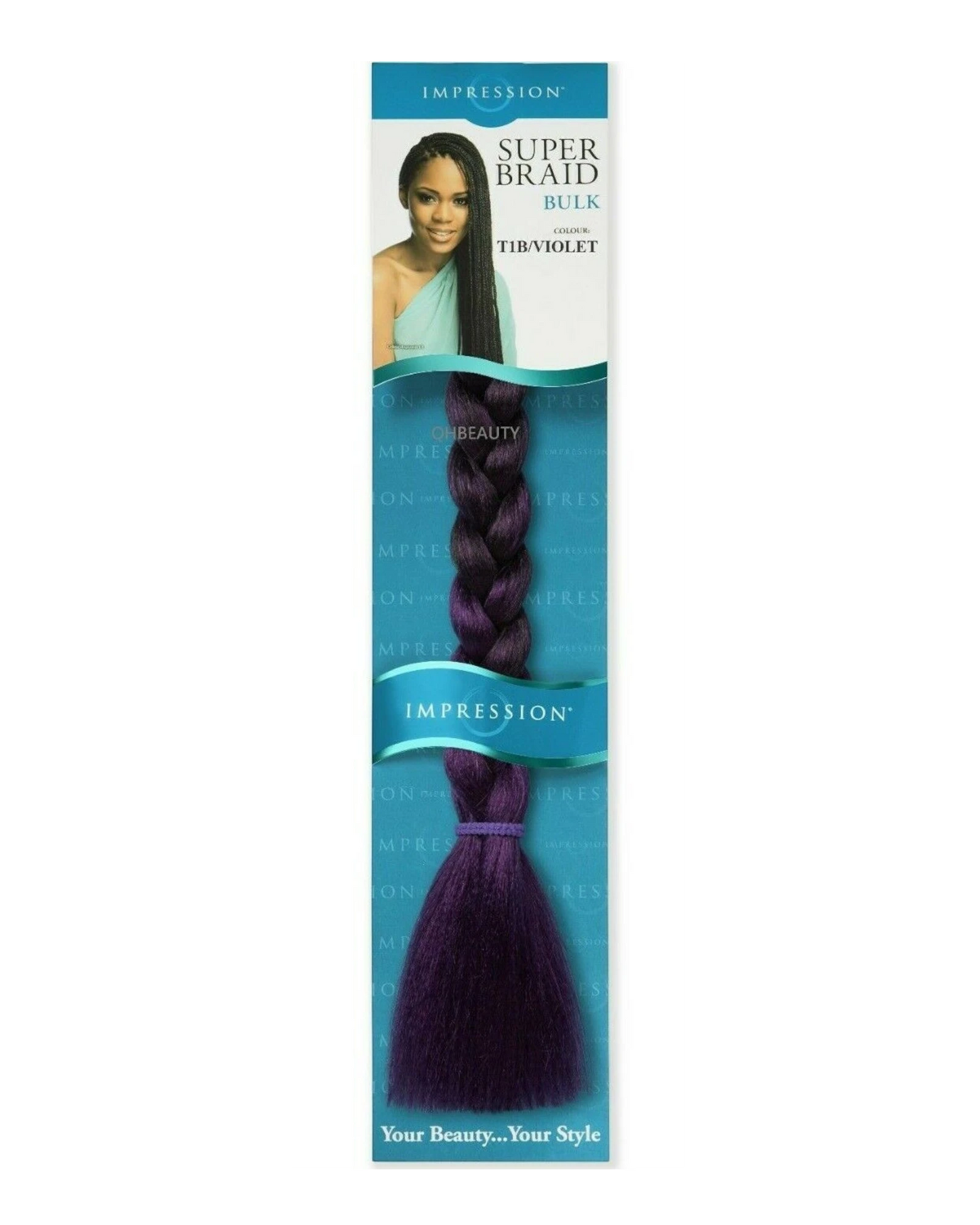 Impression Synthetic Natural Long Ultra Crochet Hair Extensions Super Braid 86"