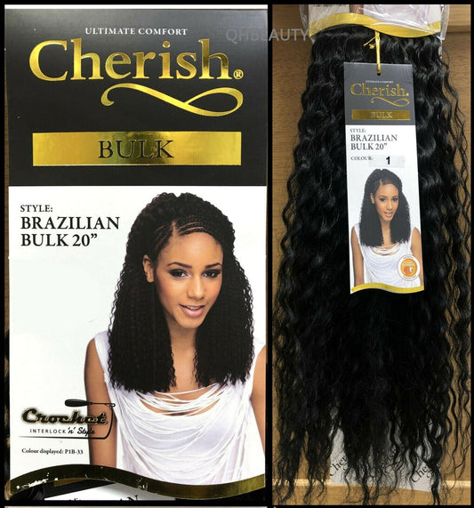Cherish Synthetic Crochet Braid Curly Hair Extension Style - Brazilian Bulk 20"
