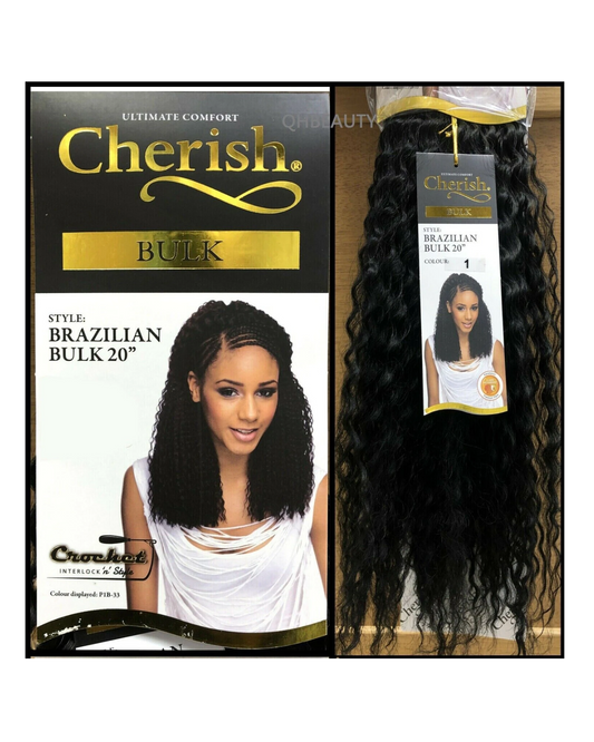 Cherish Synthetic Crochet Braid Curly Hair Extension Style - Brazilian Bulk 20"