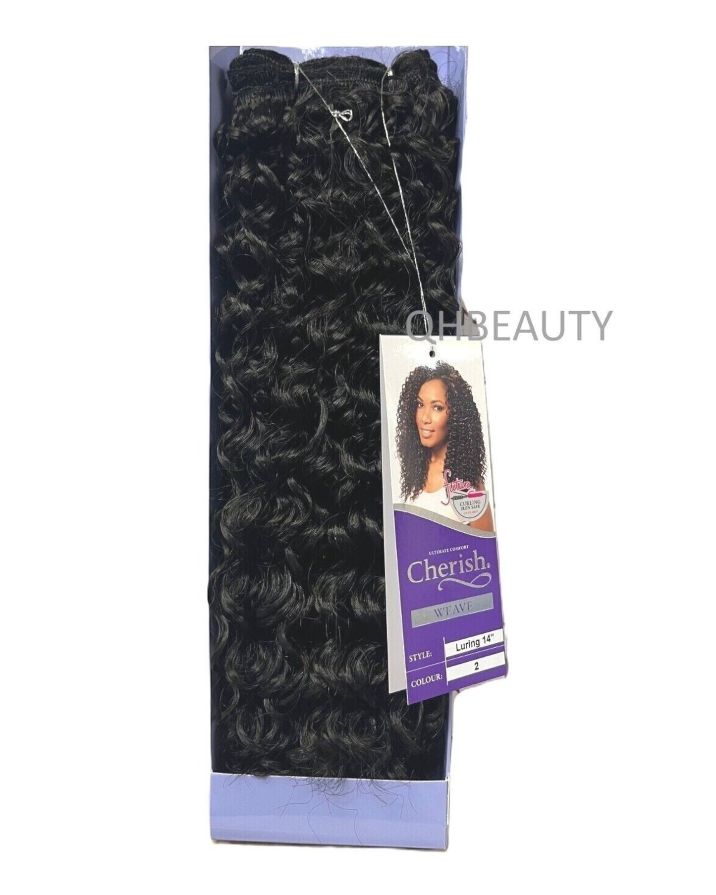 CHERISH SYNTHETIC FUTURA LONG CURLY HAIR EXTENSION WEAVE - LURING 14 INCHES