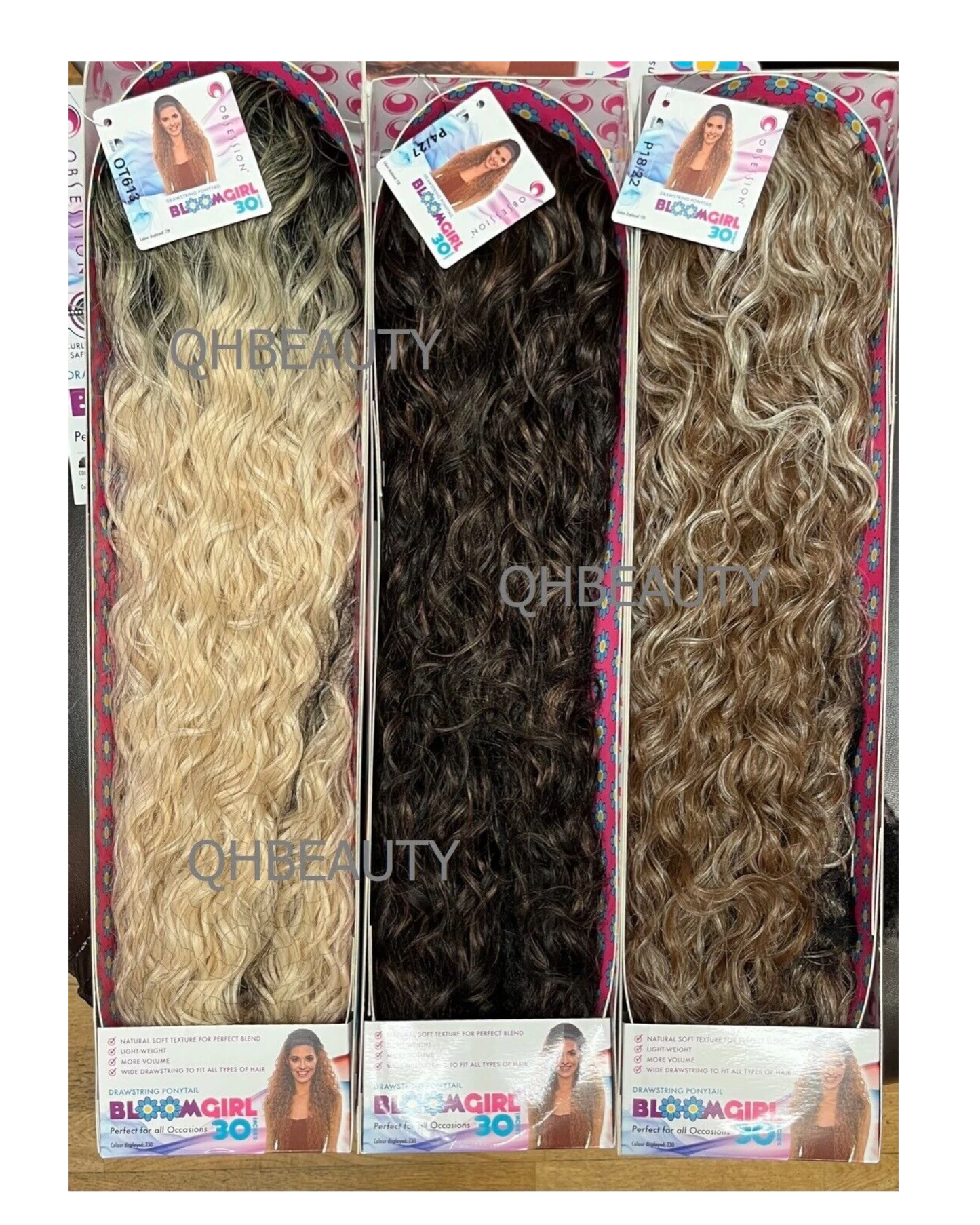 OBSESSION SYNTHETIC DRAWSTRING CURLY LONG HAIR PONYTAIL - BLOOM GIRL 20''  30''