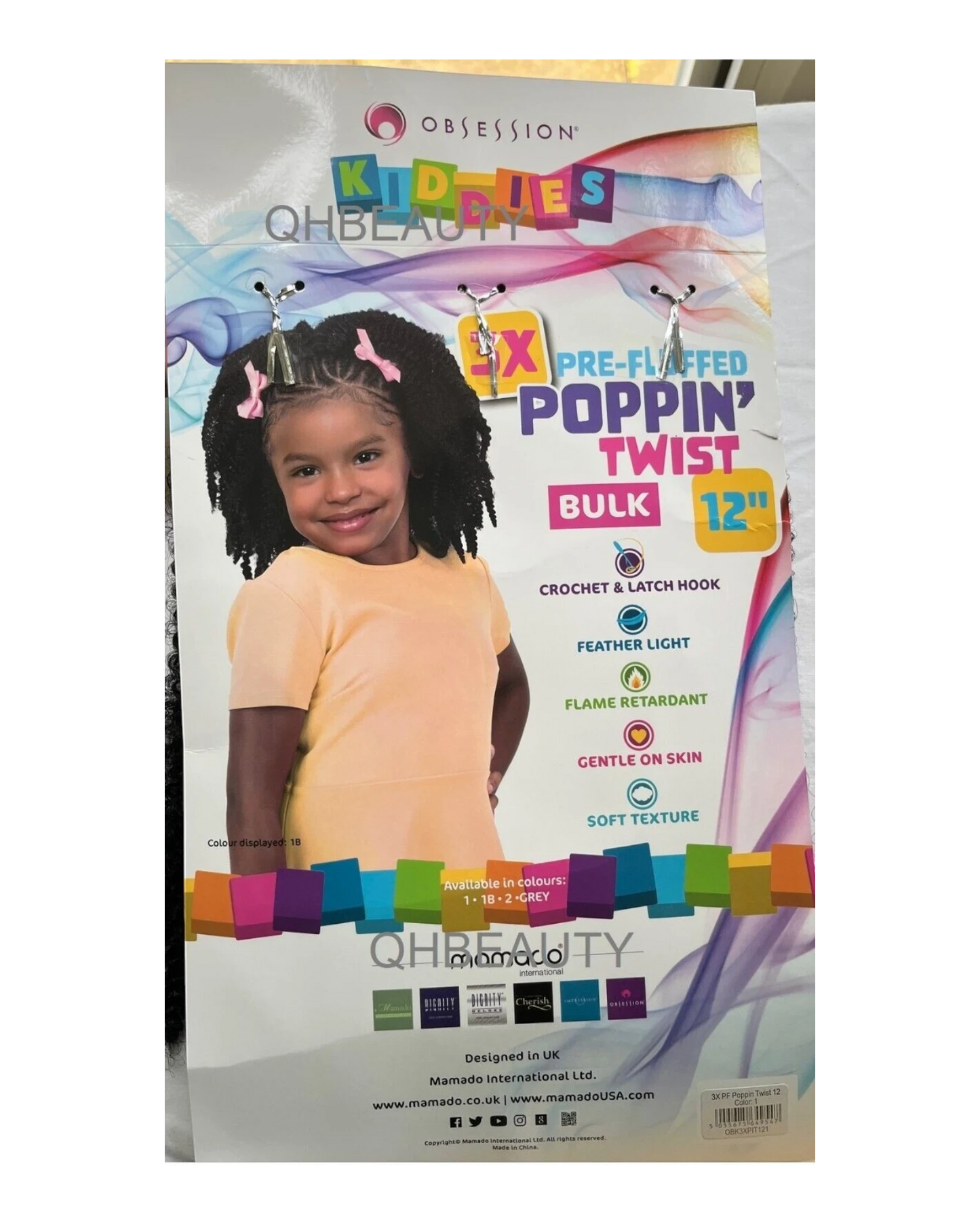 OBSESSION SYNTHETIC KIDS CROCHET BRAID HAIR EXTENSION BULK - POPPIN TWIST 12''