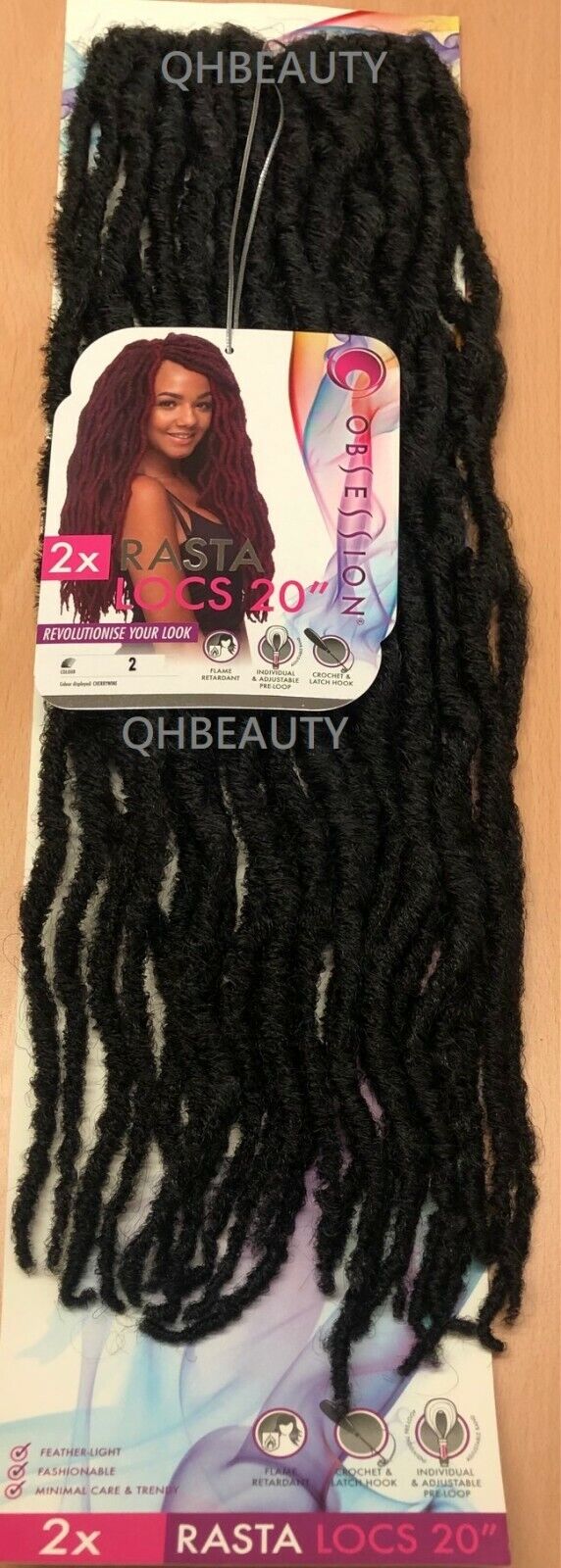 Obsession Synthetic Crochet Pre Looped Braid Hair Extension - RASTA LOCS 20 INCH