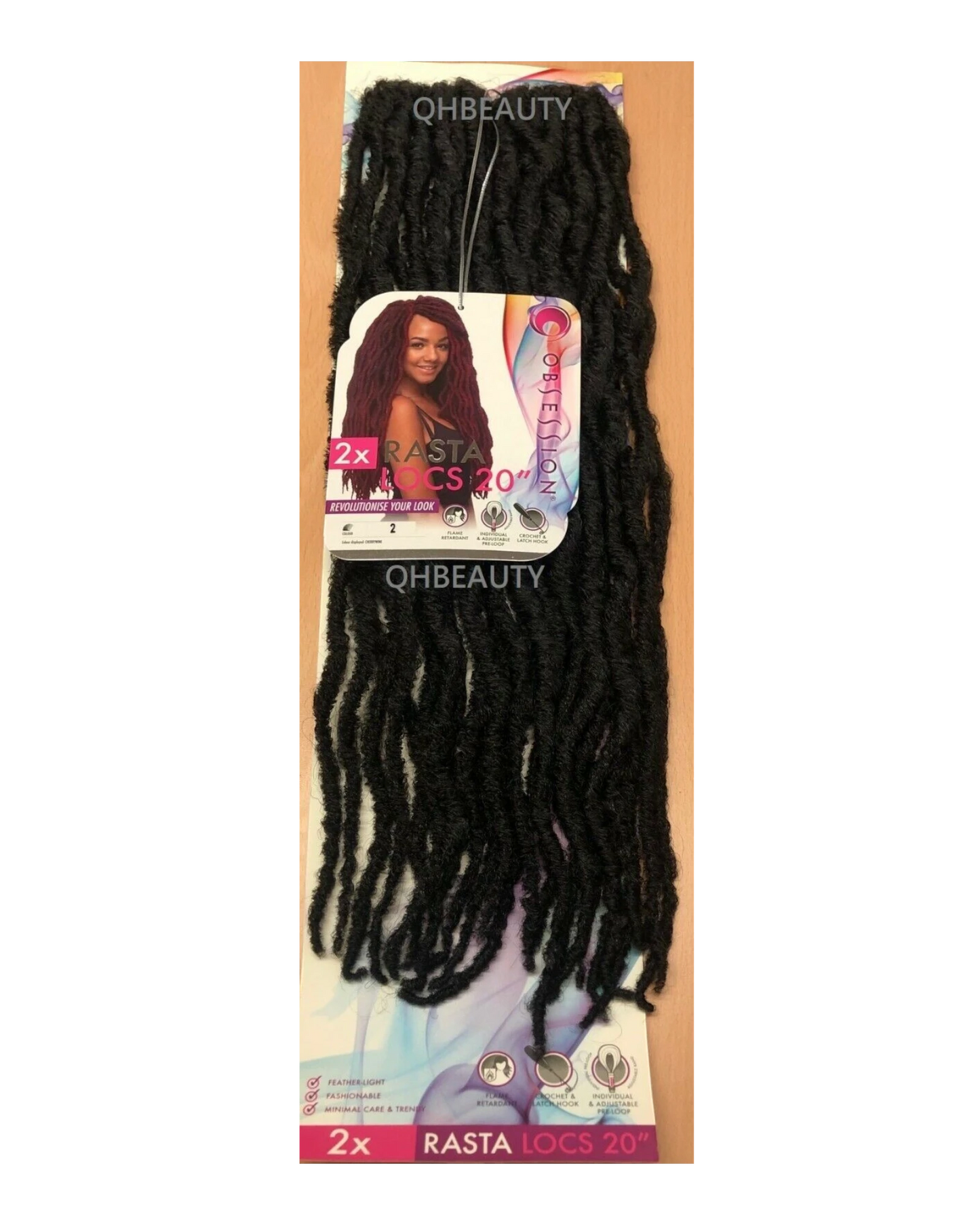 Obsession Synthetic Crochet Pre Looped Braid Hair Extension - RASTA LOCS 20 INCH