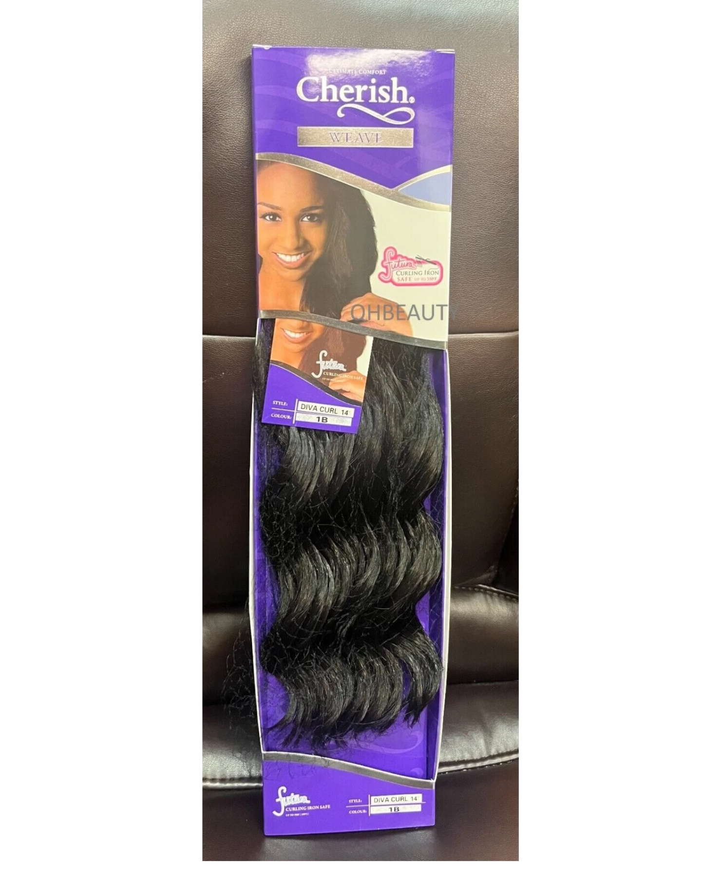 CHERISH SYNTHETIC FUTURA LONG CURLY HAIR EXTENSION WEAVE - DIVA CURL 14 INCH