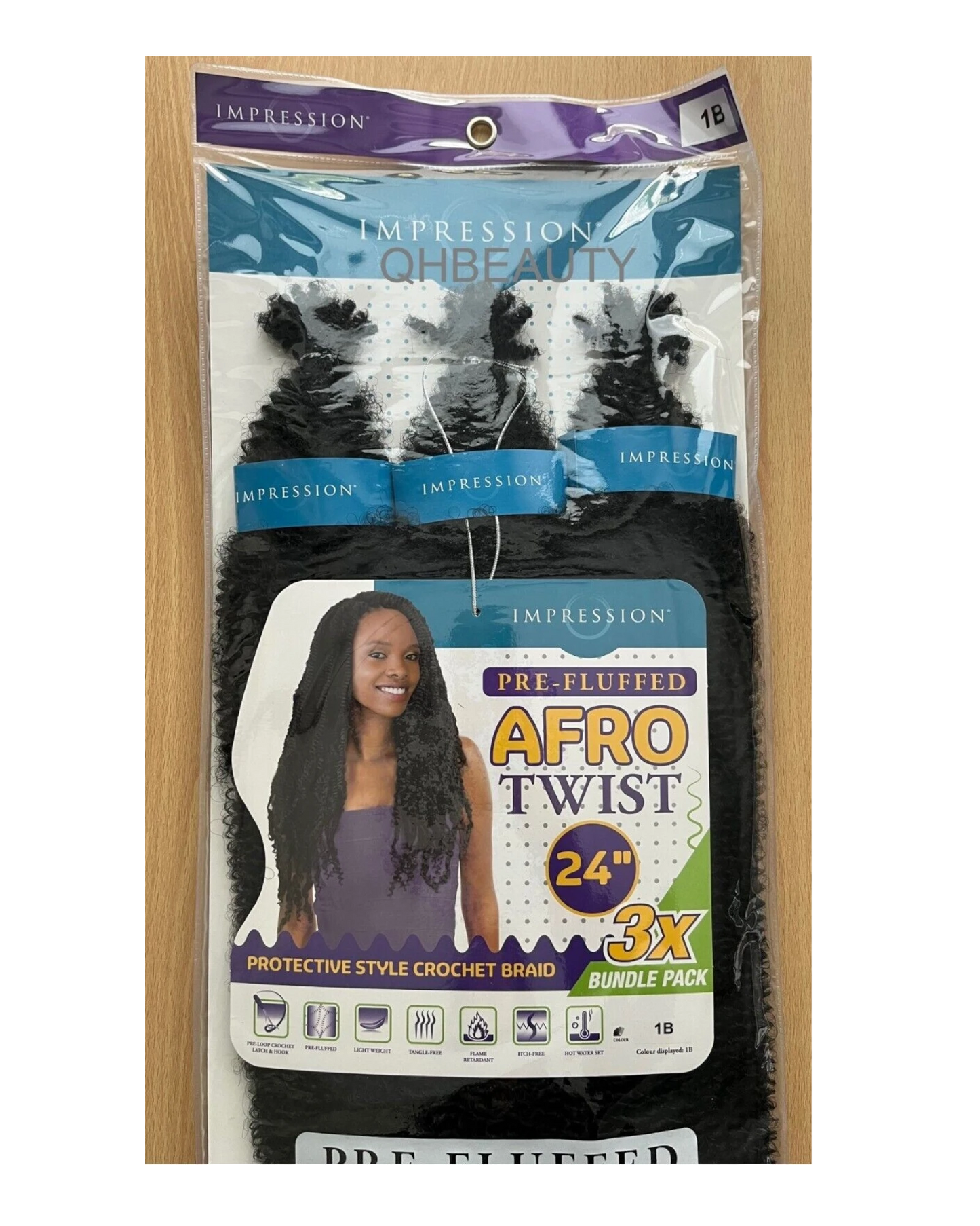 IMPRESSION SYNTHETIC CUBAN BRAIDING HAIR EXTENSION PRE FLUFFED - AFRO TWIST 24''