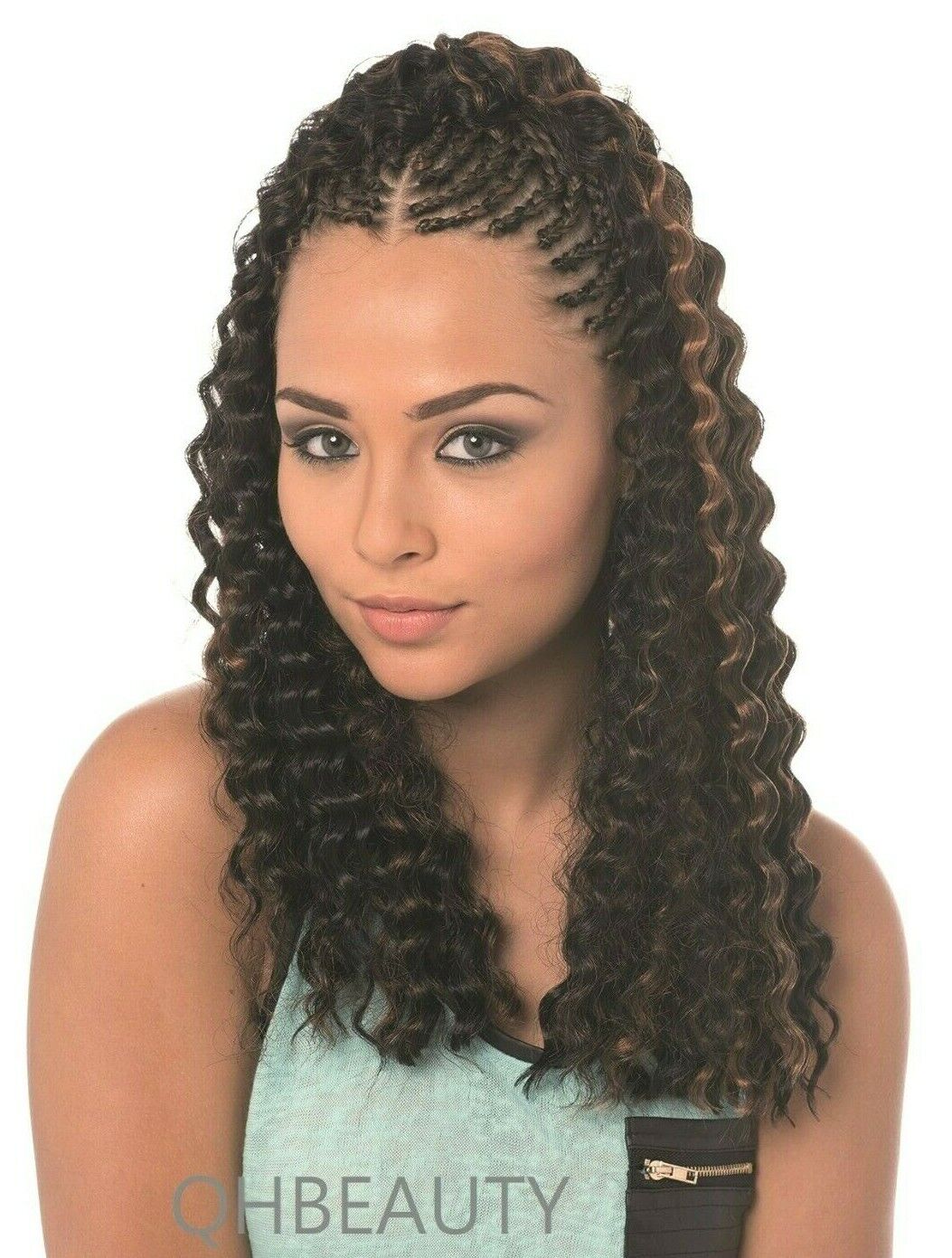 IMPRESSION SYNTHETIC CROCHET CURLY HAIR EXTENSION BRAIDS - DEEP TWIST BULK 22"