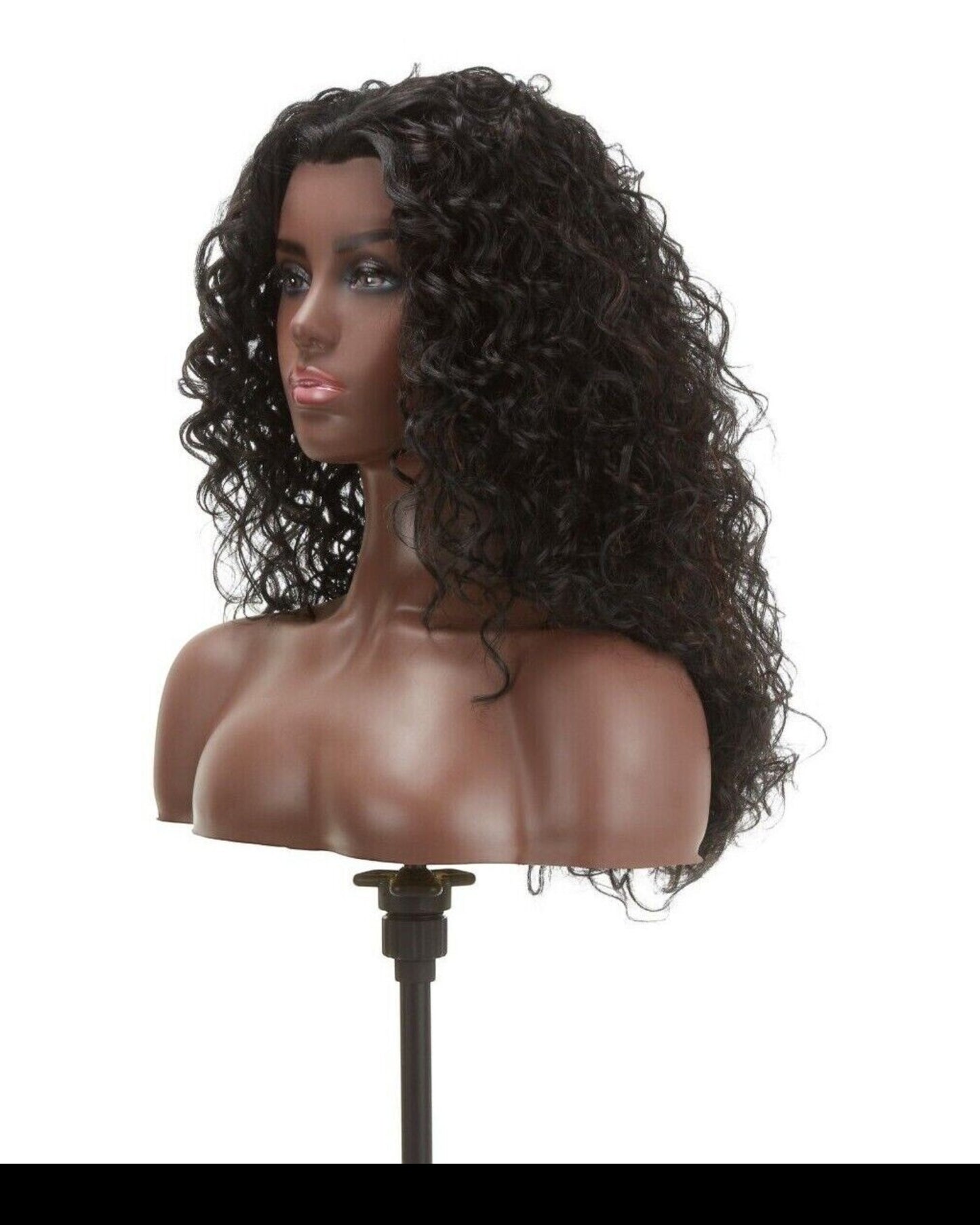 Impression Synthetic Natural Hair Line Long Curly Lace L Part Hair Wig - Emma