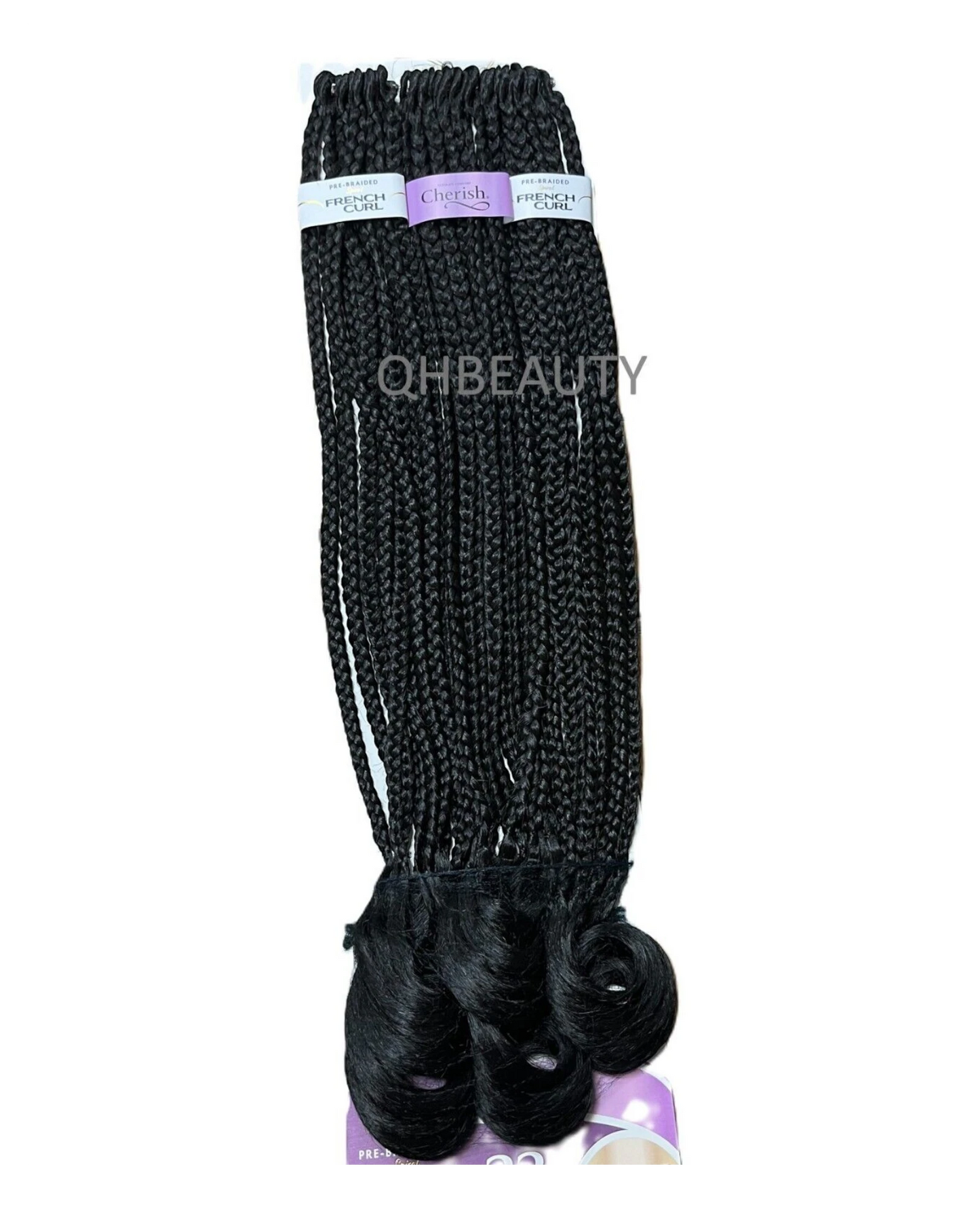 CHERISH SYNTHETIC CURLY HAIR EXTENSION BRAID - PRE BRAIDED SPIRAL FRENCH CURL 22