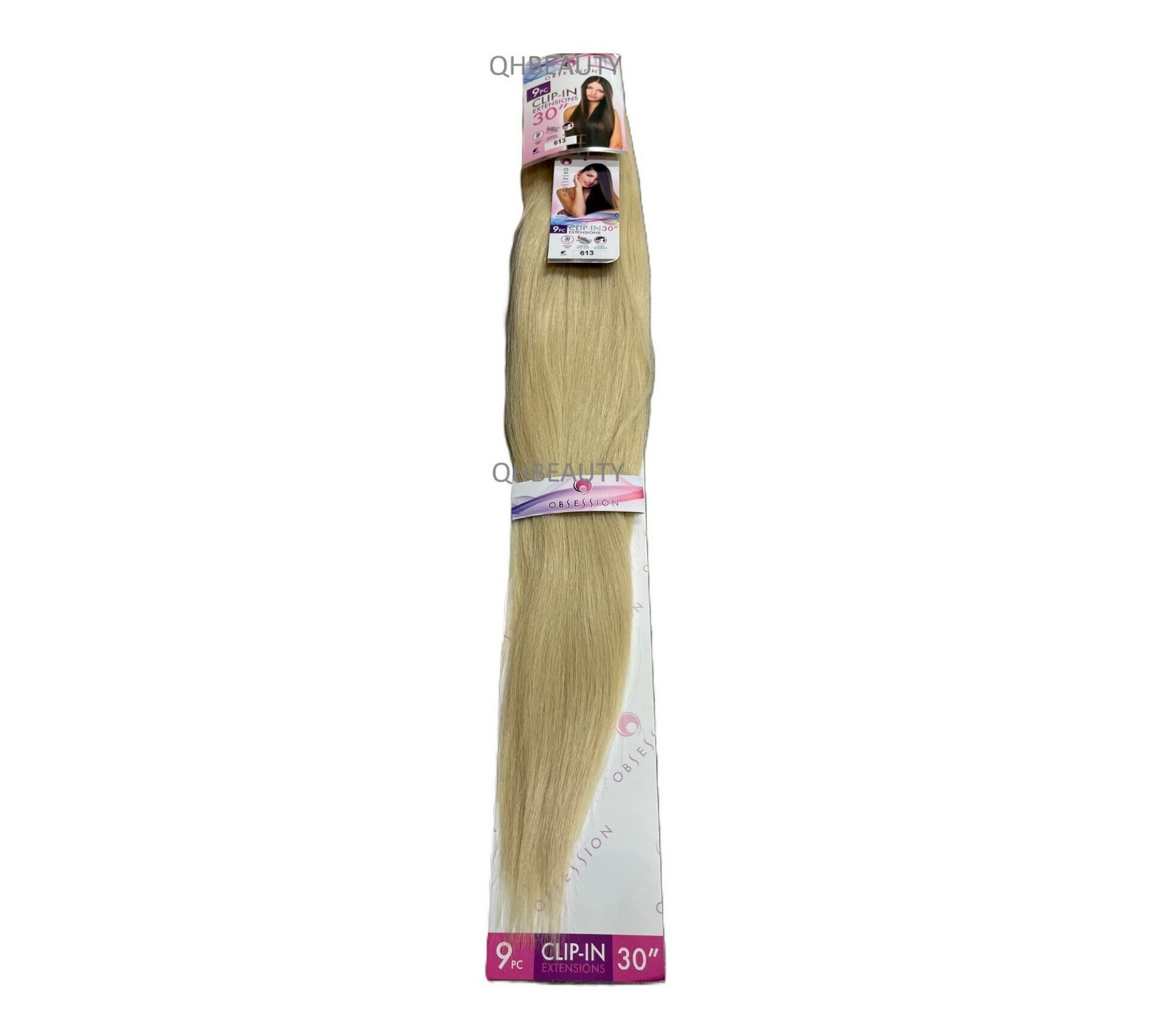 Obsession Tangle Free Long Yaky Straight 9 PC CLIP IN HAIR EXTENSIONS 30 INCHES