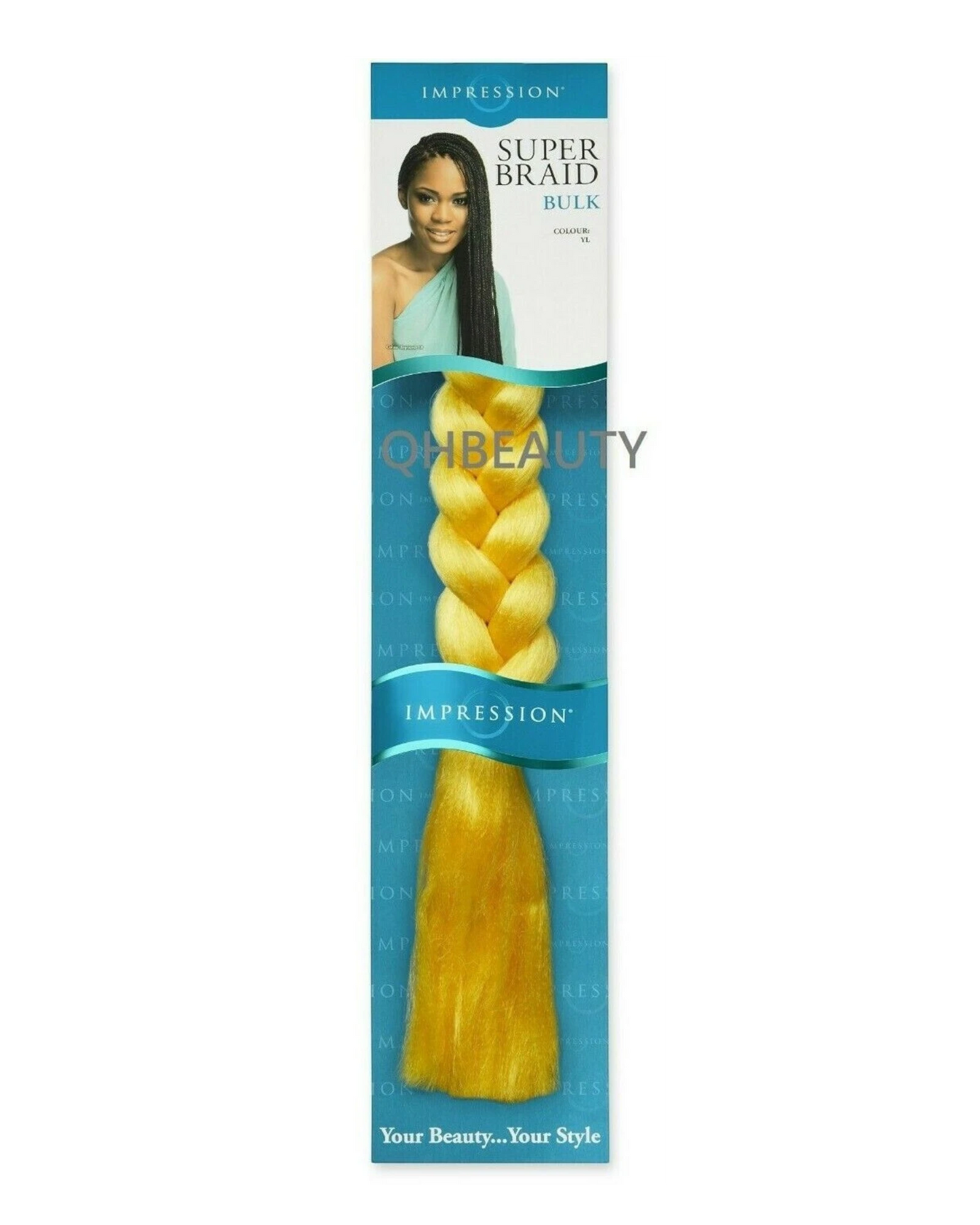 Impression Synthetic Natural Long Ultra Crochet Hair Extensions Super Braid 86"