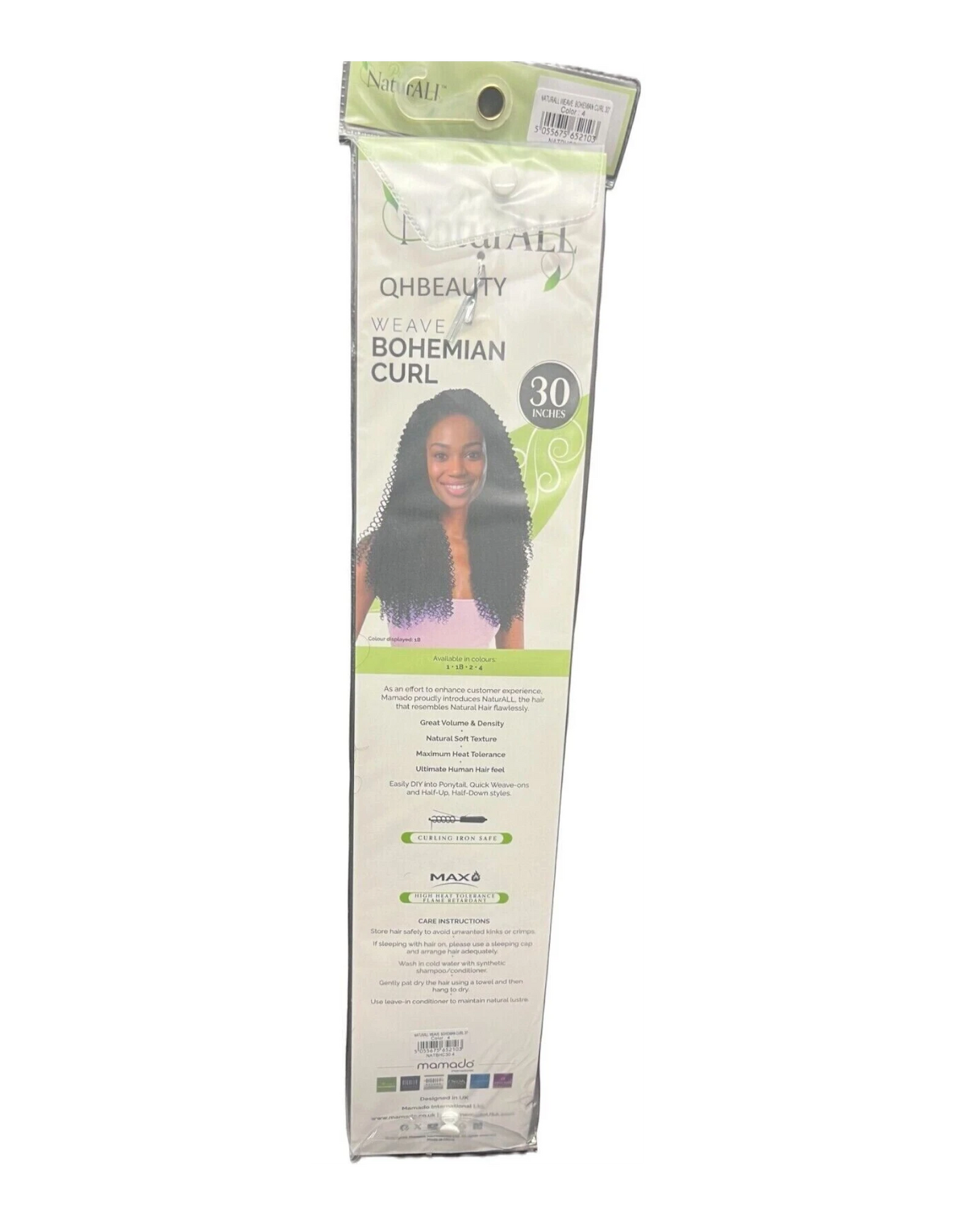 NaturALL SYNTHETIC CURLY HAIR EXTENSION WEAVE - BOHEMIAN CURL WEAVE 30 INCHES
