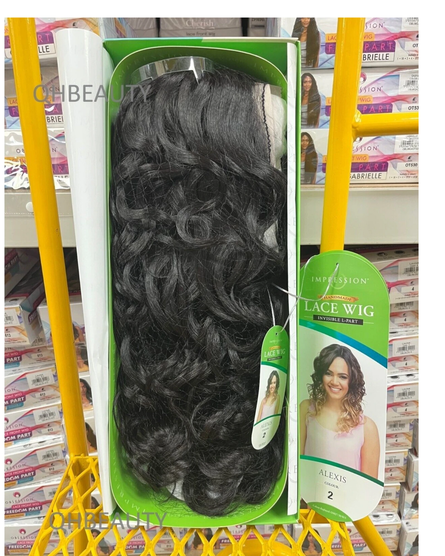 Impression Synthetic Invisible Part Lace Front Long Curly Hair Wig Alexis