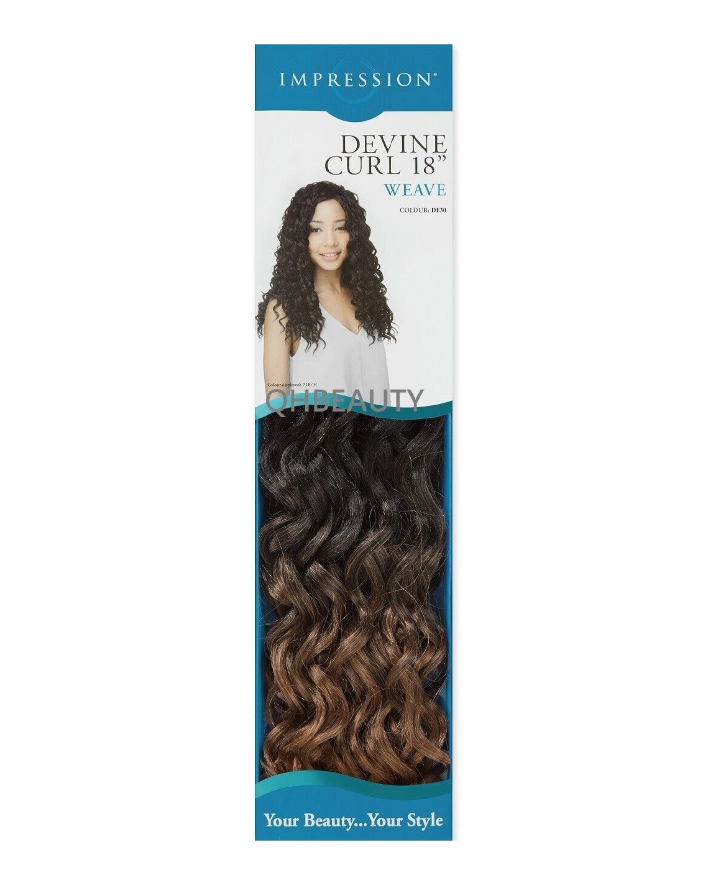 IMPRESSION SYNTHETIC CURLY LONG HAIR EXTENSION WEAVE - DEVINE CURL 18 INCH