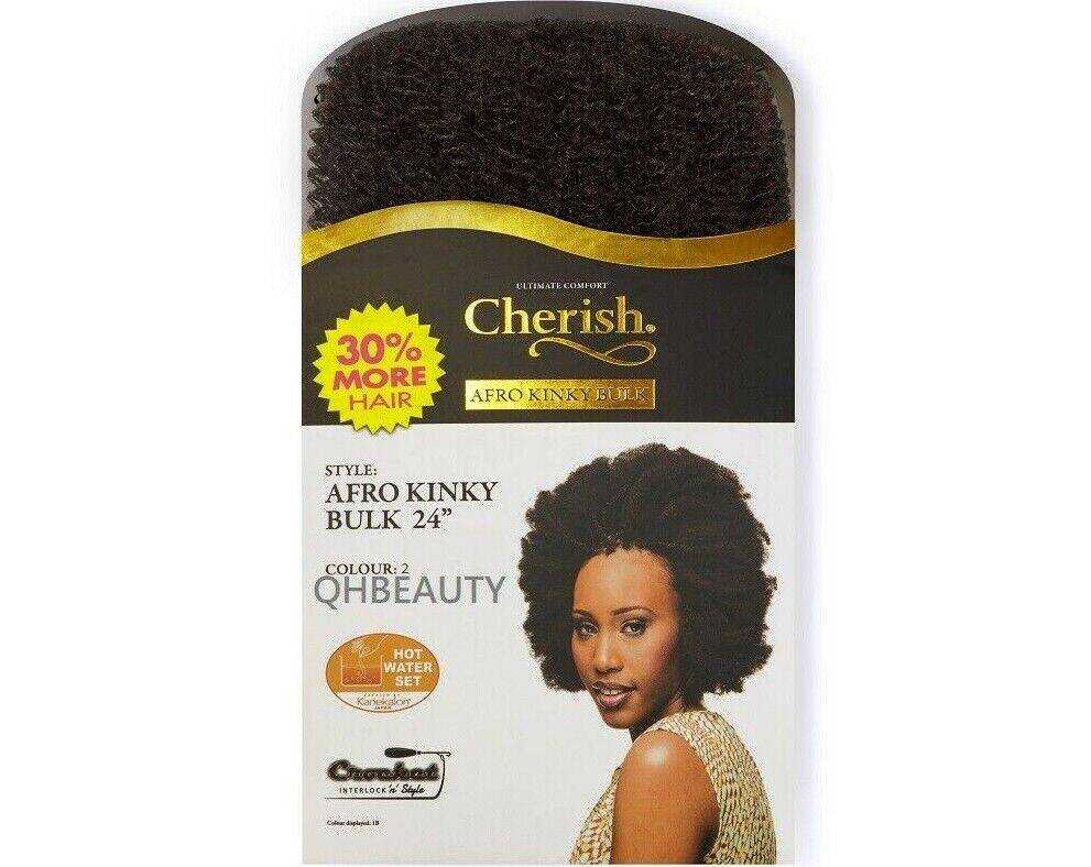 CHERISH SYNTHETIC BULK BRAIDING CROCHET NEW HAIR EXTENSIONS - AFRO KINKY 24 INCH