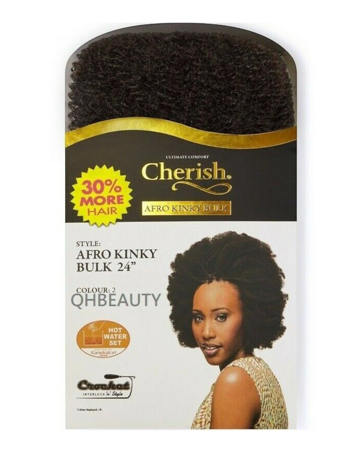 CHERISH SYNTHETIC BULK BRAIDING CROCHET NEW HAIR EXTENSIONS - AFRO KINKY 24 INCH