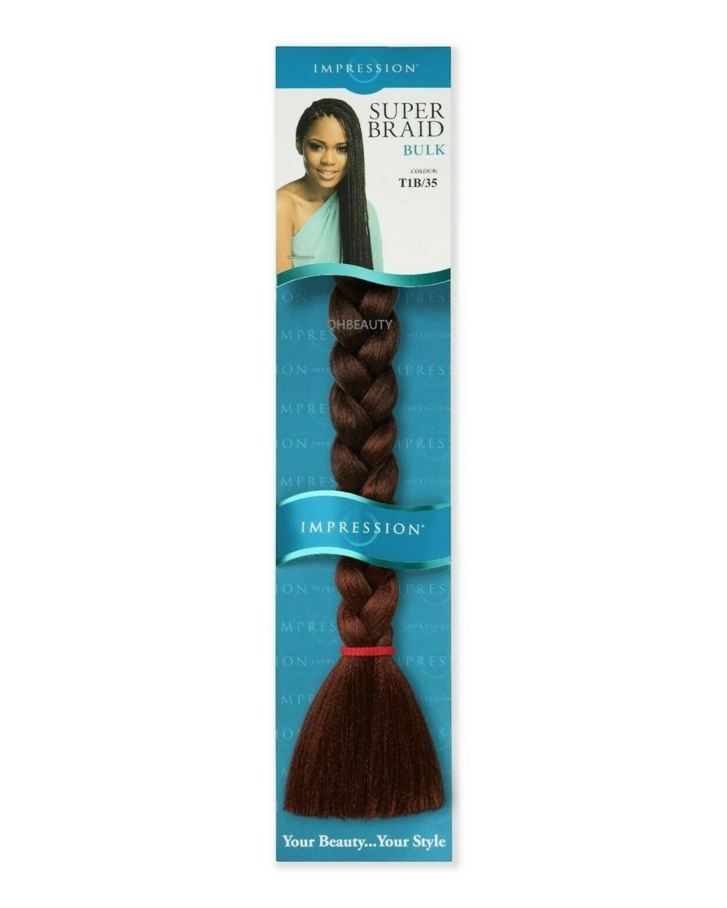 Impression Synthetic Natural Long Ultra Crochet Hair Extensions Super Braid 86"