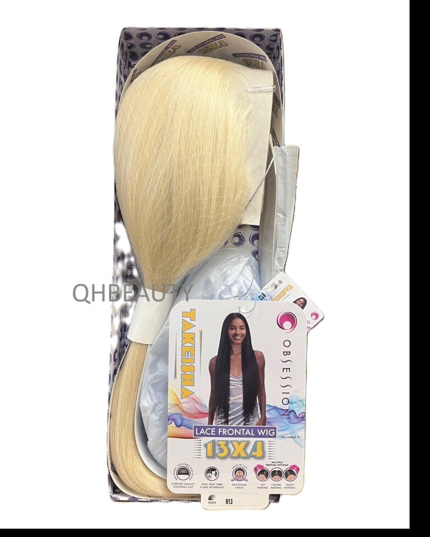 Obsession Synthetic Swiss HD Lace Front Free Part Long Yaki Hair Wig - TAKEISHA