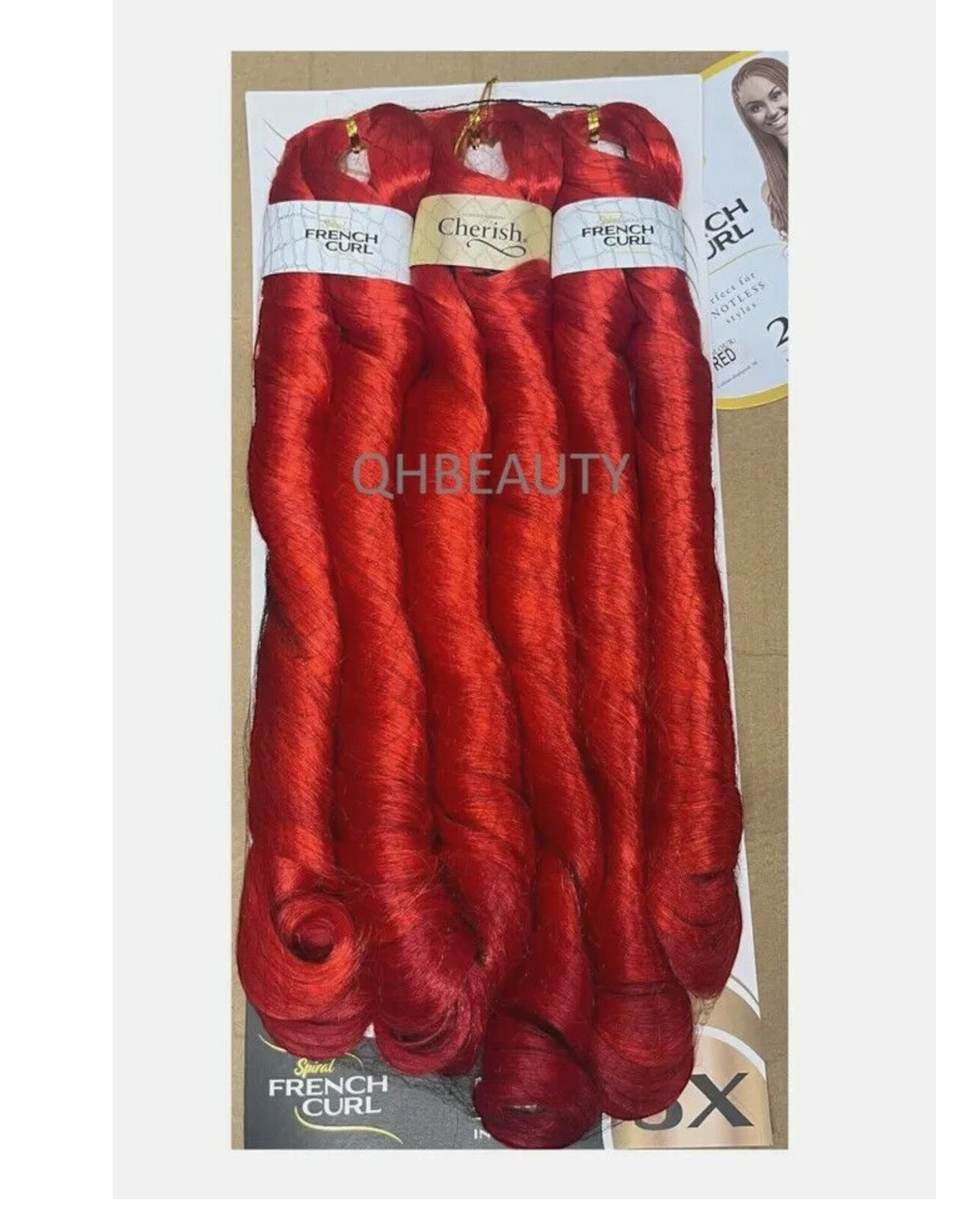 CHERISH SYNTHETIC HAIR EXTENSION BRAID - 3 x SPIRAL FRENCH CURL 22 & 28 INCHES