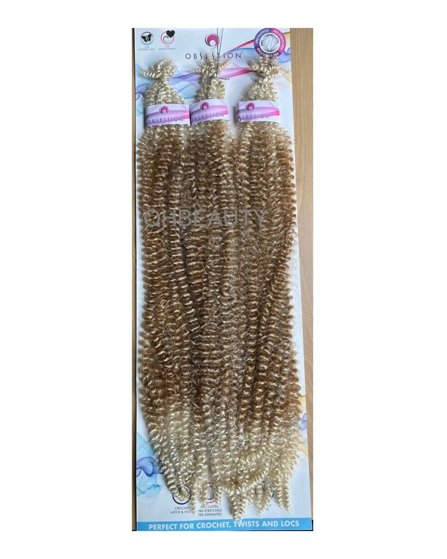 OBSESSION SYNTHETIC CROCHET BRAID 3X PRE-FLUFFED - WATER POPPIN TWIST 24 INCHES