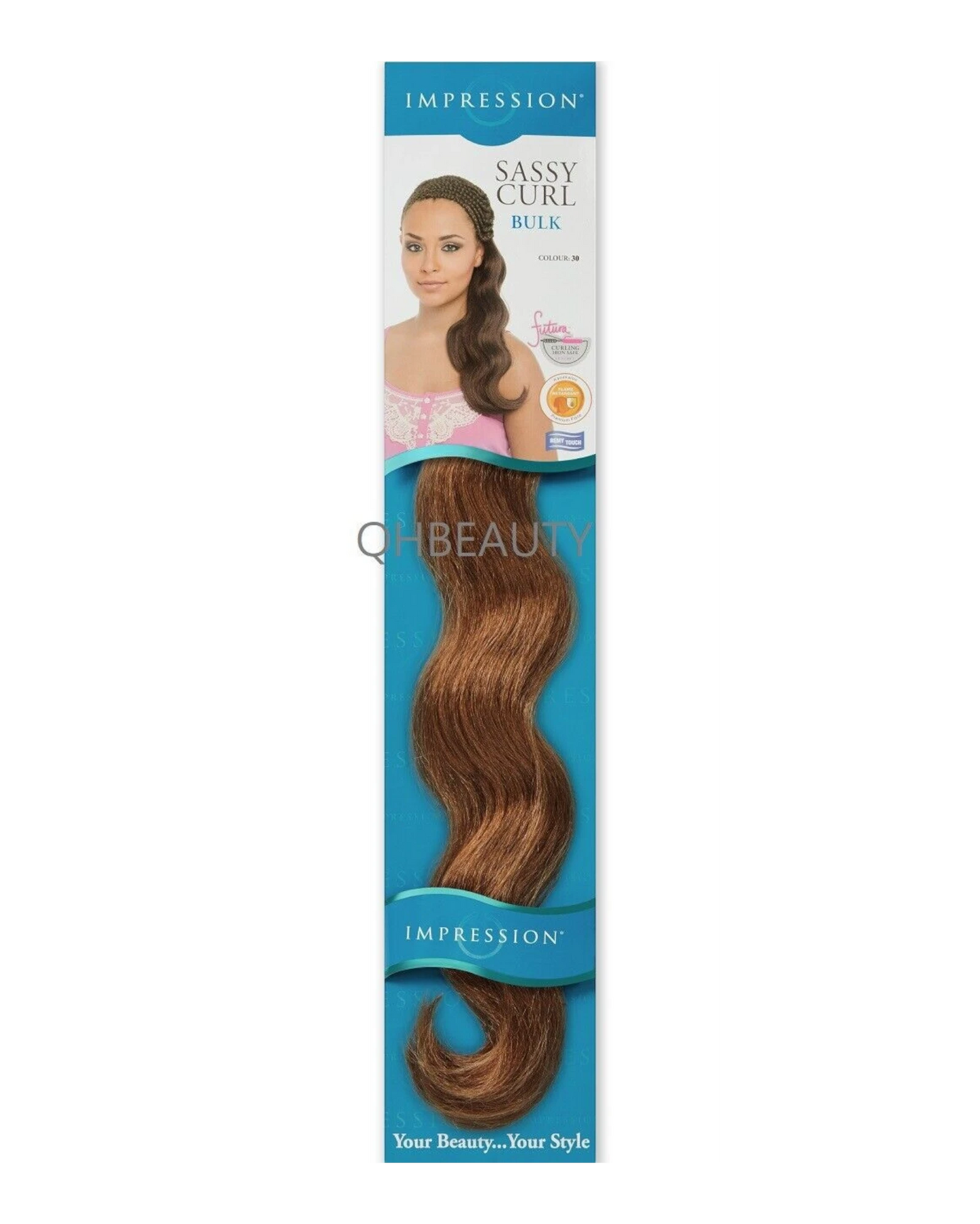 IMPRESSION SYNTHETIC HAIR EXTENSION BRAIDS SASSY CURL BULK 20"