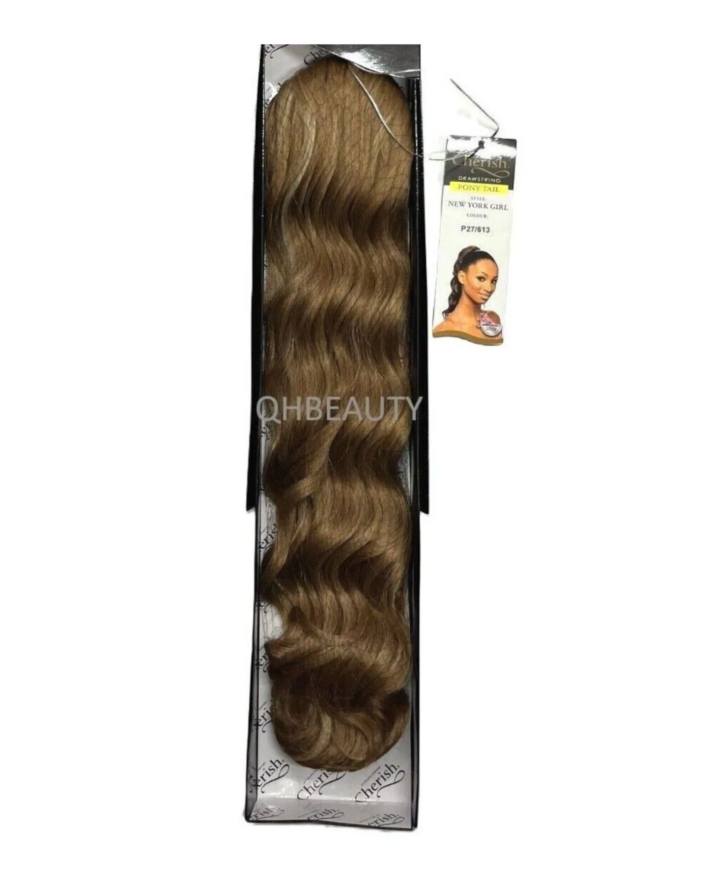 Cherish Synthetic Drawstring Long Curly Hair Extension Ponytail - New York Girl