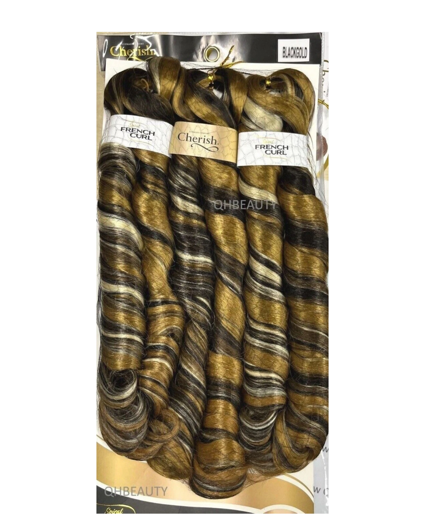 CHERISH SYNTHETIC HAIR EXTENSION BRAID - 3 x SPIRAL FRENCH CURL 22 & 28 INCHES