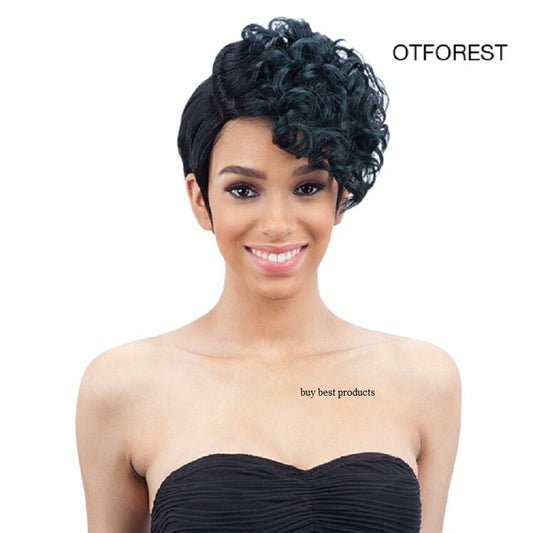 Freetress Equal Synthetic Curly Extreme Side Part Hair Wig – Vince