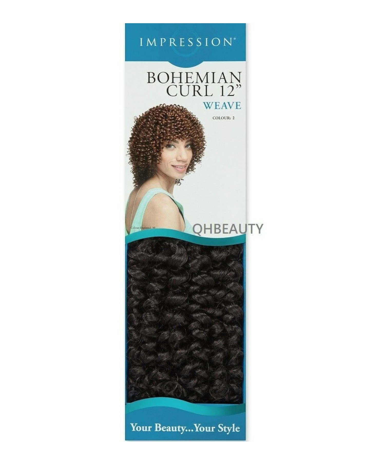 IMPRESSION SYNTHETIC SHORT CURLY HAIR EXTENSION WEAVE - BOHEMIAN CURL12 INCH