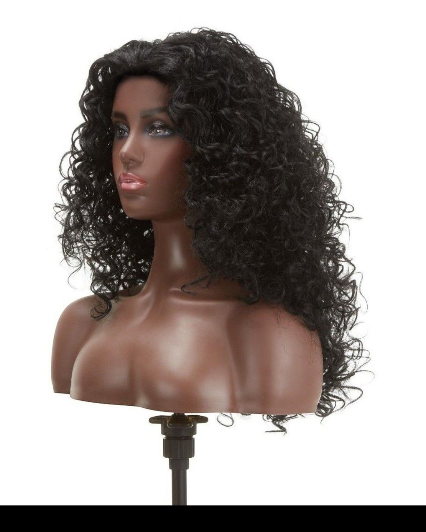 Impression Synthetic Natural Hair Line Long Curly Lace L Part Hair Wig - Emma