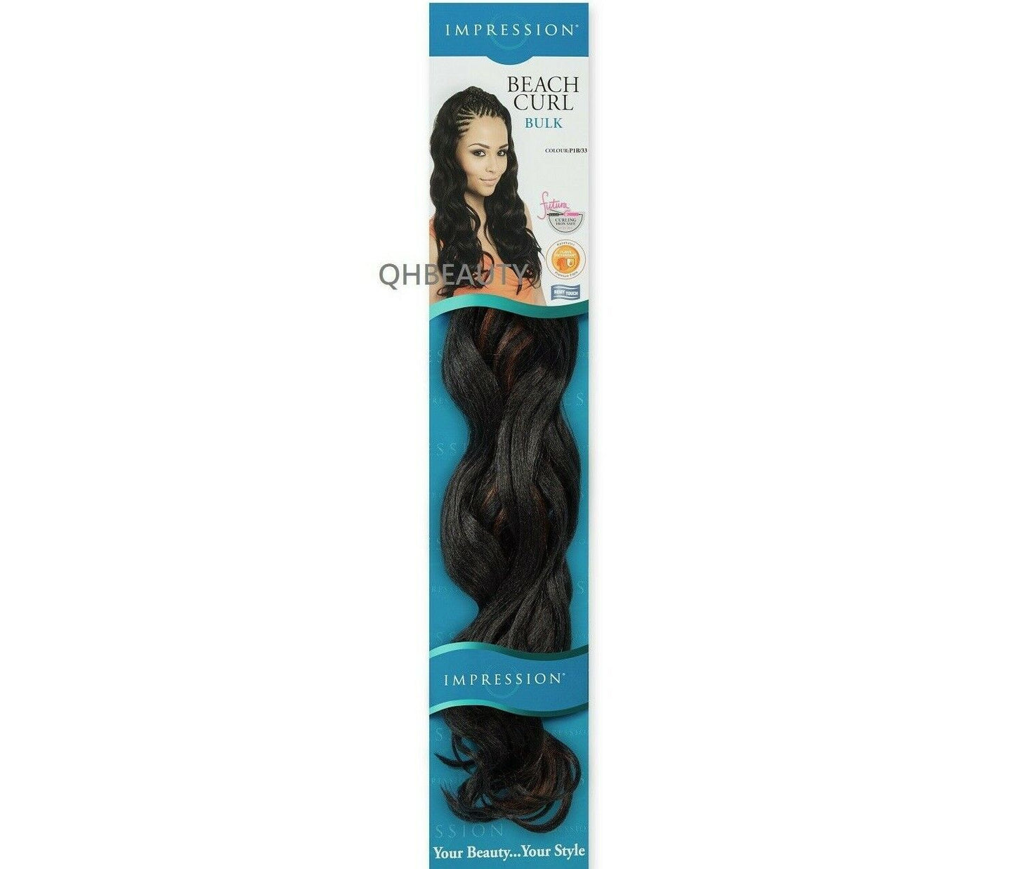 IMPRESSION SYNTHETIC HAIR EXTENSION CURLY CROCHET BRAID - BEACH CURL 22