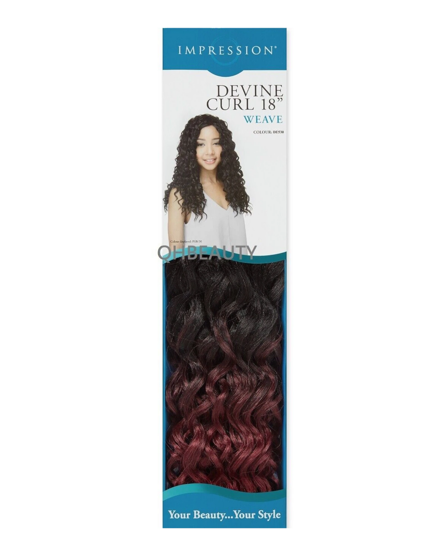 IMPRESSION SYNTHETIC CURLY LONG HAIR EXTENSION WEAVE - DEVINE CURL 18 INCH
