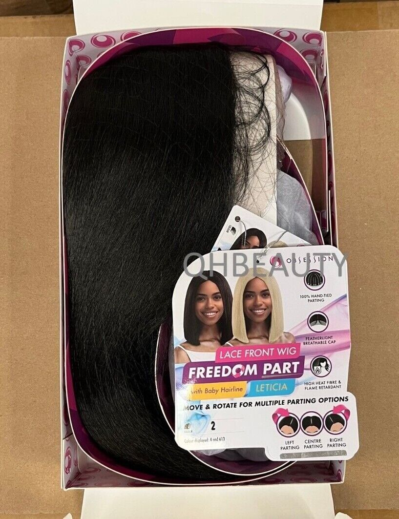 Obsession Synthetic Lace Front Free Part Hand Tied Straight Hair Wig - Leticia
