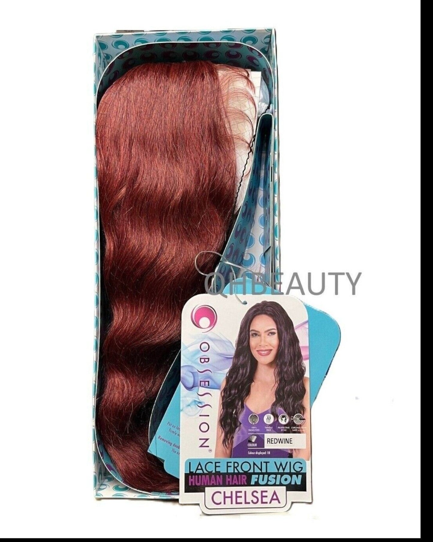 OBSESSION LACE FRONT HUMAN HAIR FUSION NATURAL BODWAVE CURLY HAIR WIG - CHELSEA