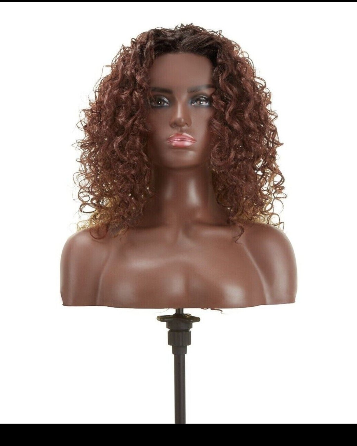 Impression Synthetic Natural Hair Line Long Curly Lace L Part Hair Wig - Emma