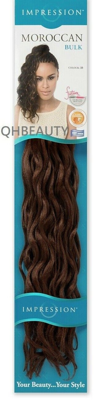 IMPRESSION SYNTHETIC CURLY CROCHET HAIR EXTENSION BRAIDS - MOROCCAN BULK 20 INCH