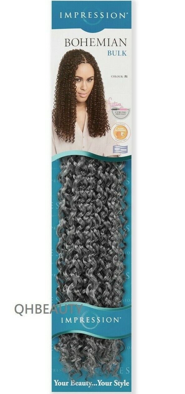 IMPRESSION SYNTHETIC CROCHET CURLY BRAID HAIR EXTENSION - BOHEMIAN 20 INCHS